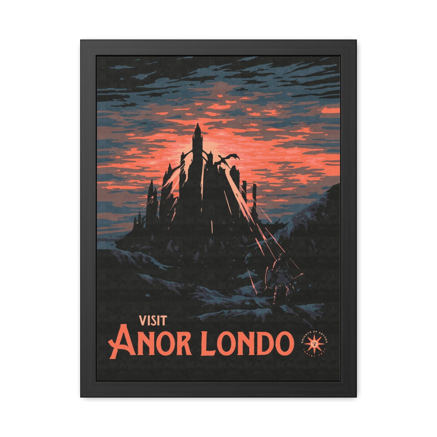 Visit Anor Londo Travel Poster (Framed)