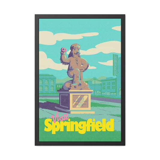 Visit Springfield Travel Poster (Framed)
