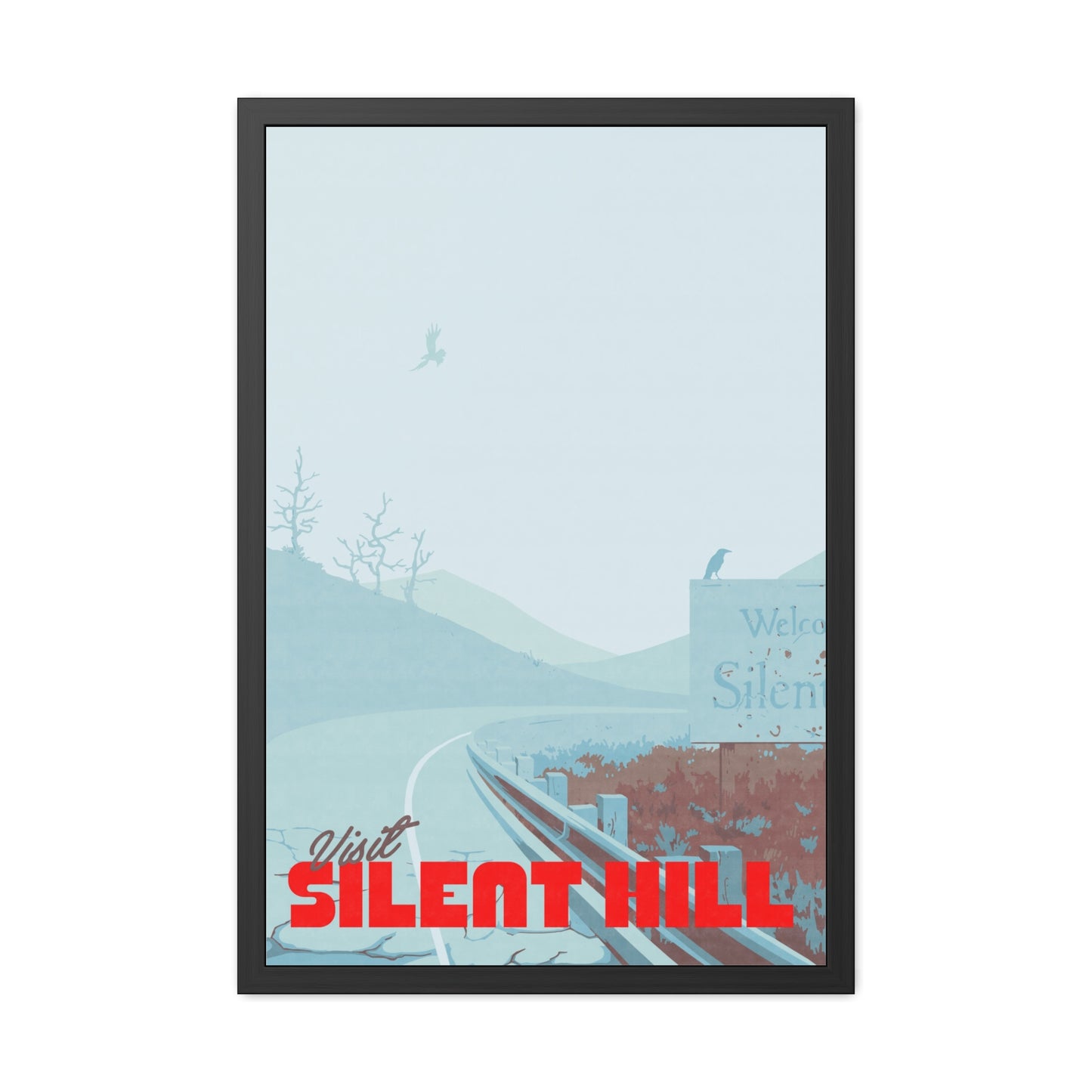 Visit Silent Hill Travel Poster (Framed)