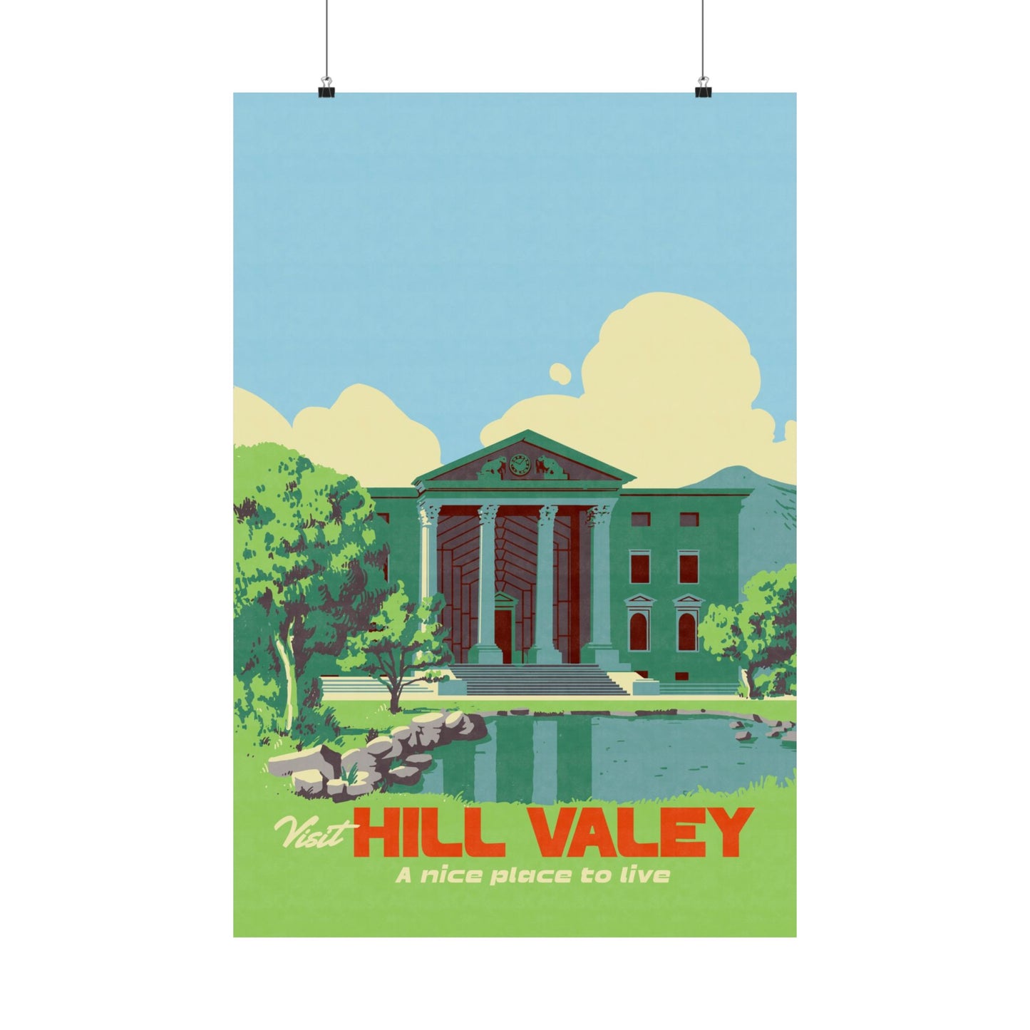 Visit Hill Valley Future Travel Poster