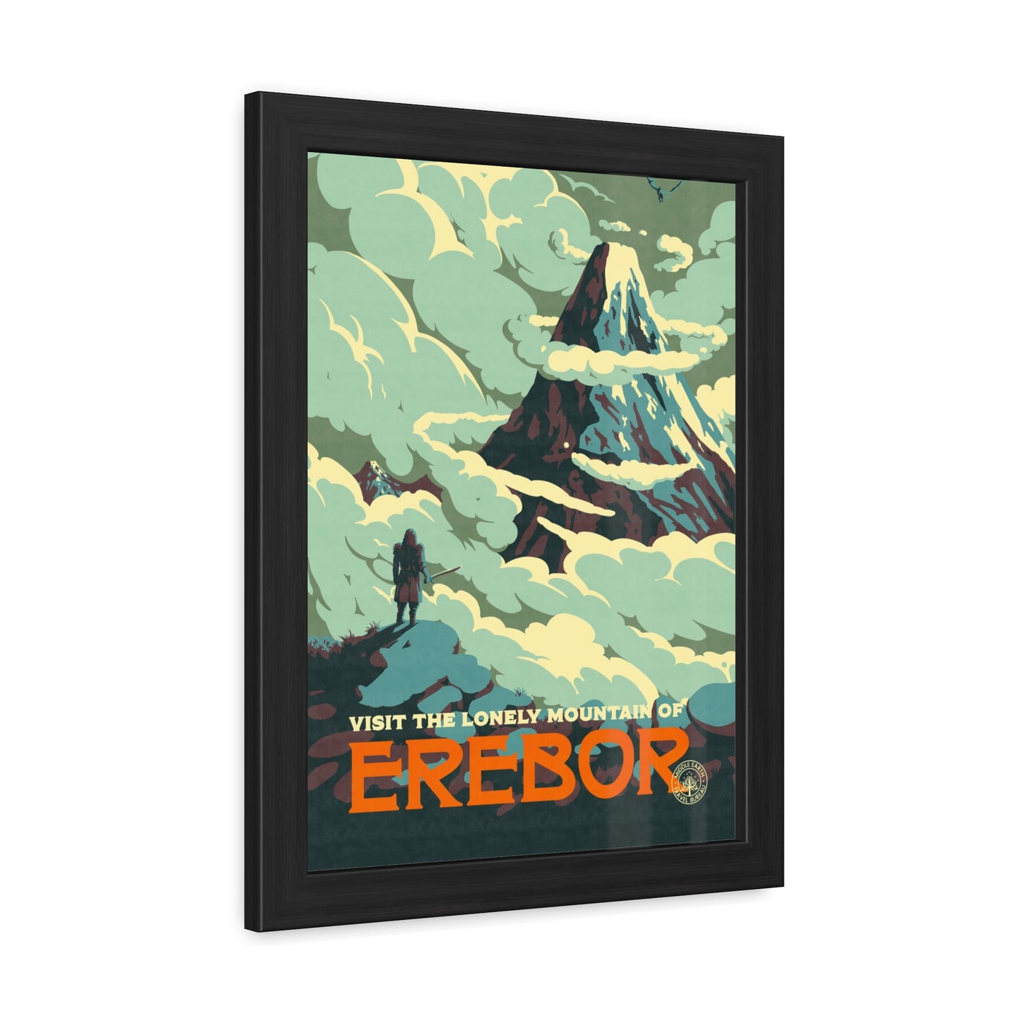 Visit Erebor Travel Poster (Framed)