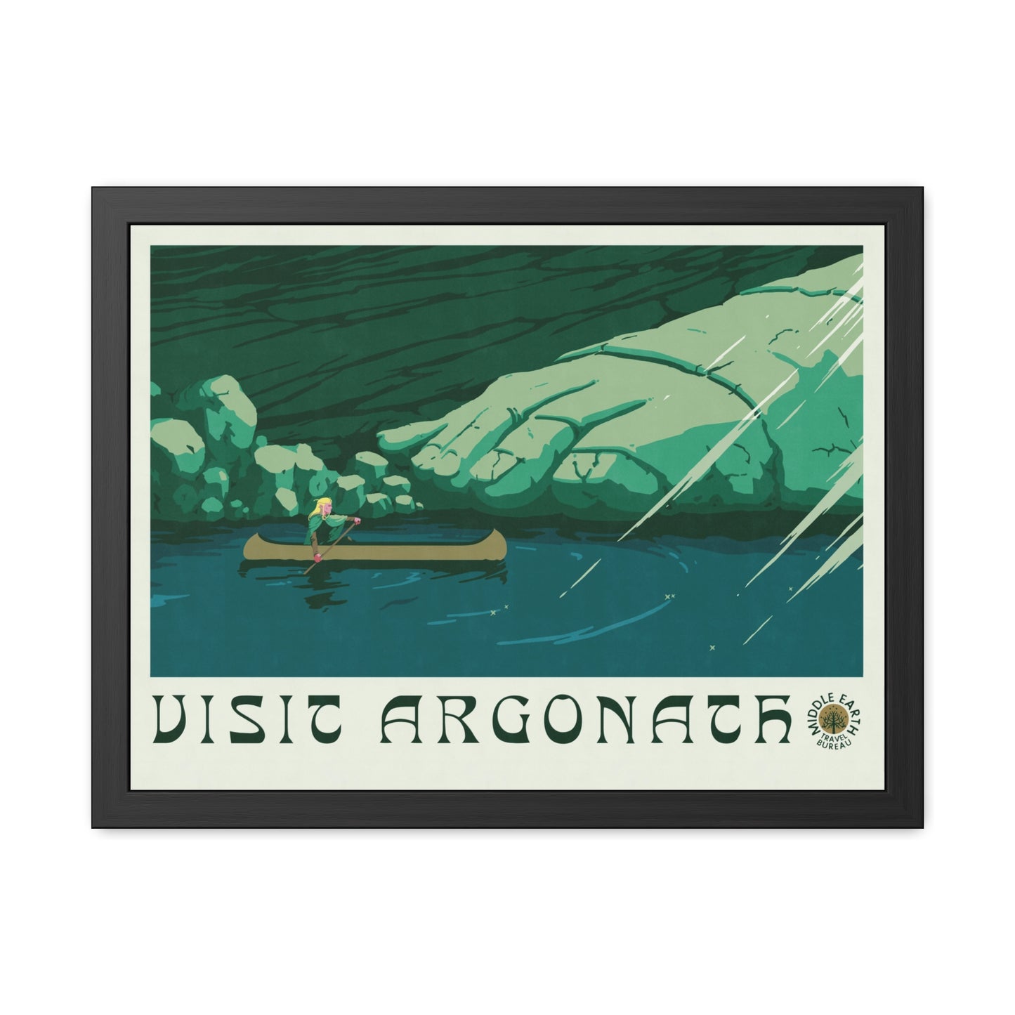 Visit Argonath Travel Poster (Framed)