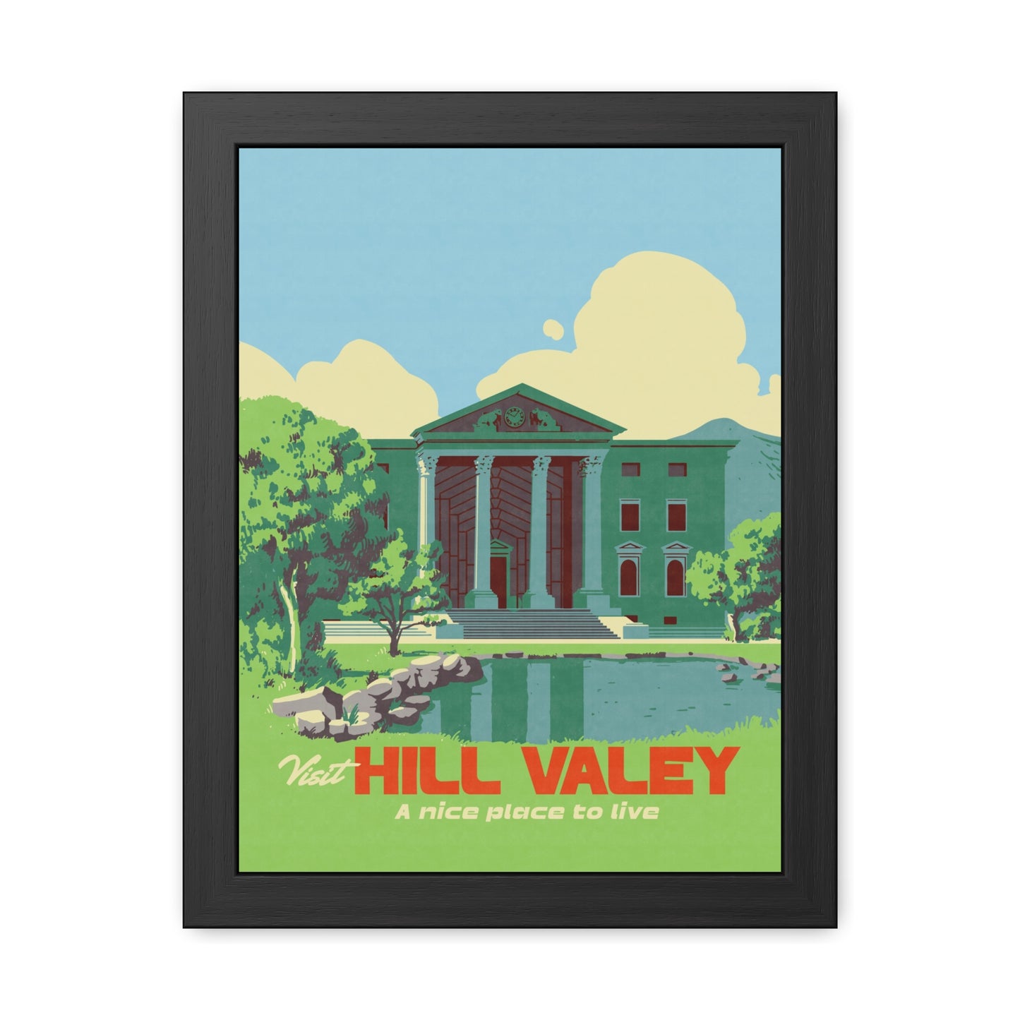 Visit Hill Valley Future Travel Poster (Framed)