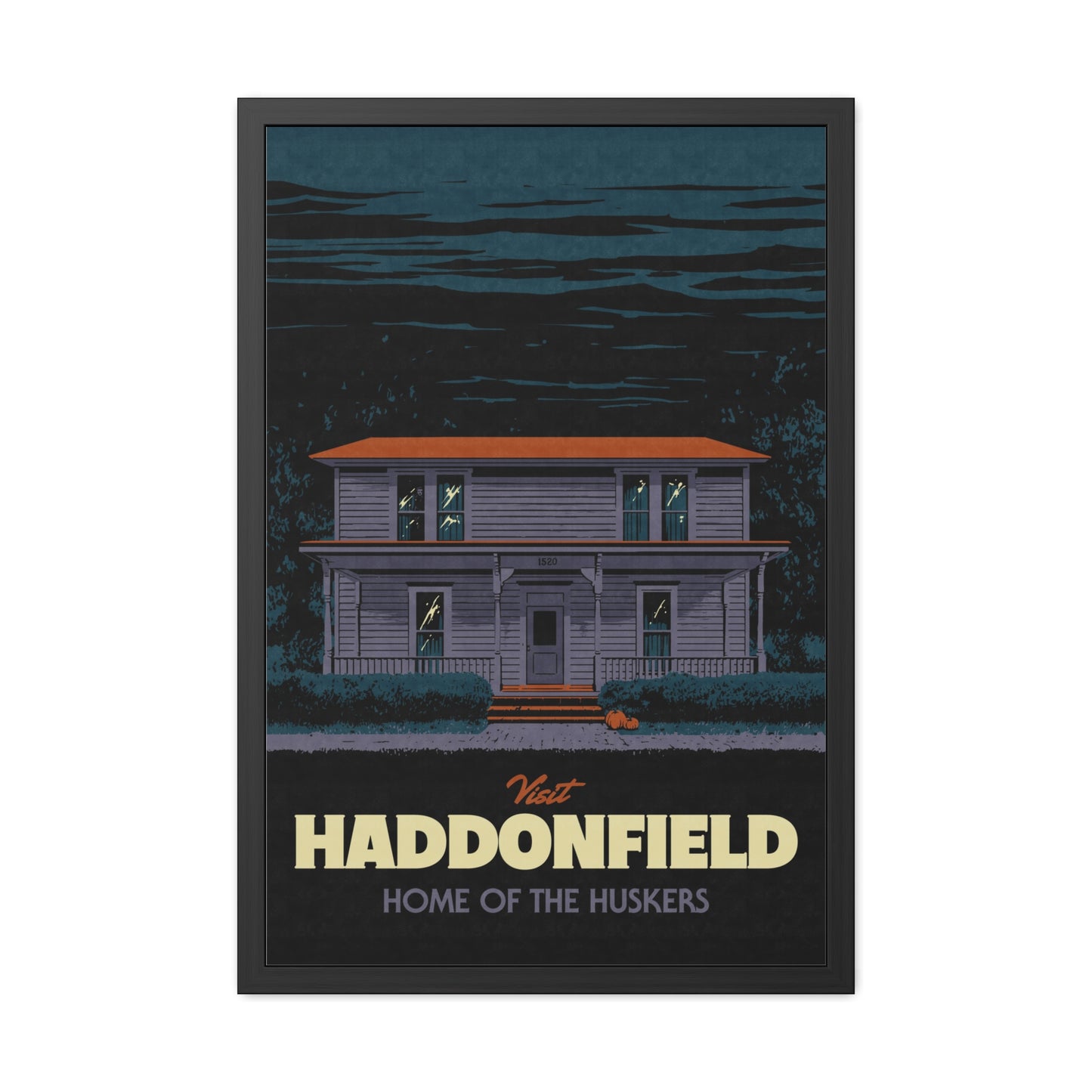 Visit Haddonfield Travel Poster (Framed)