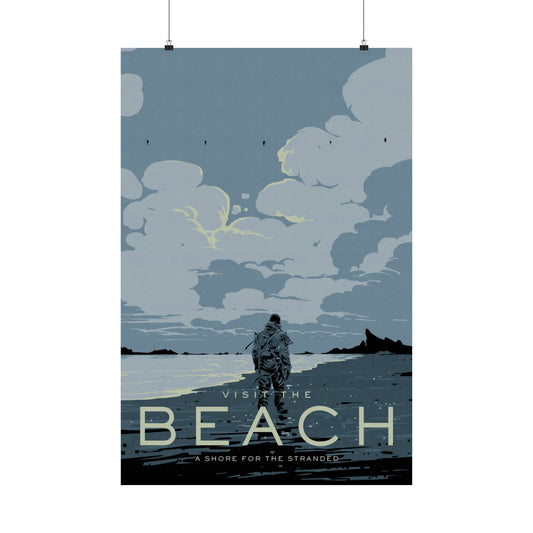 Visit The Beach Travel Poster