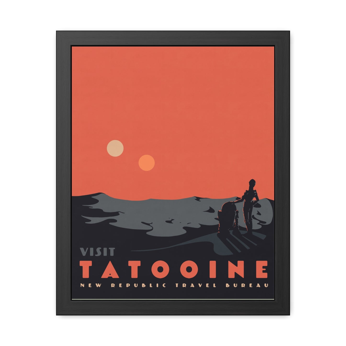 Visit Tatooine Travel Poster (Framed)