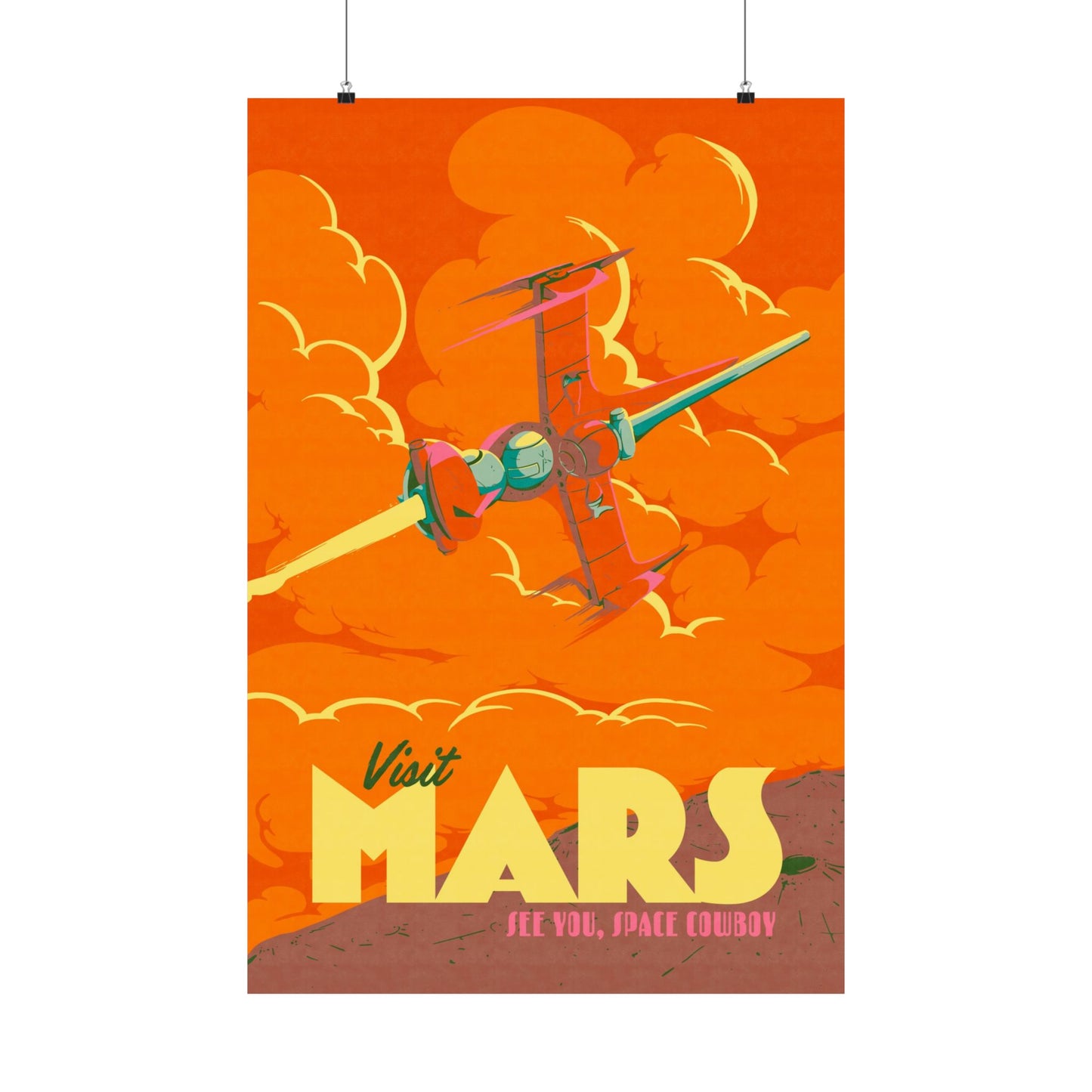 Visit Mars Travel Poster