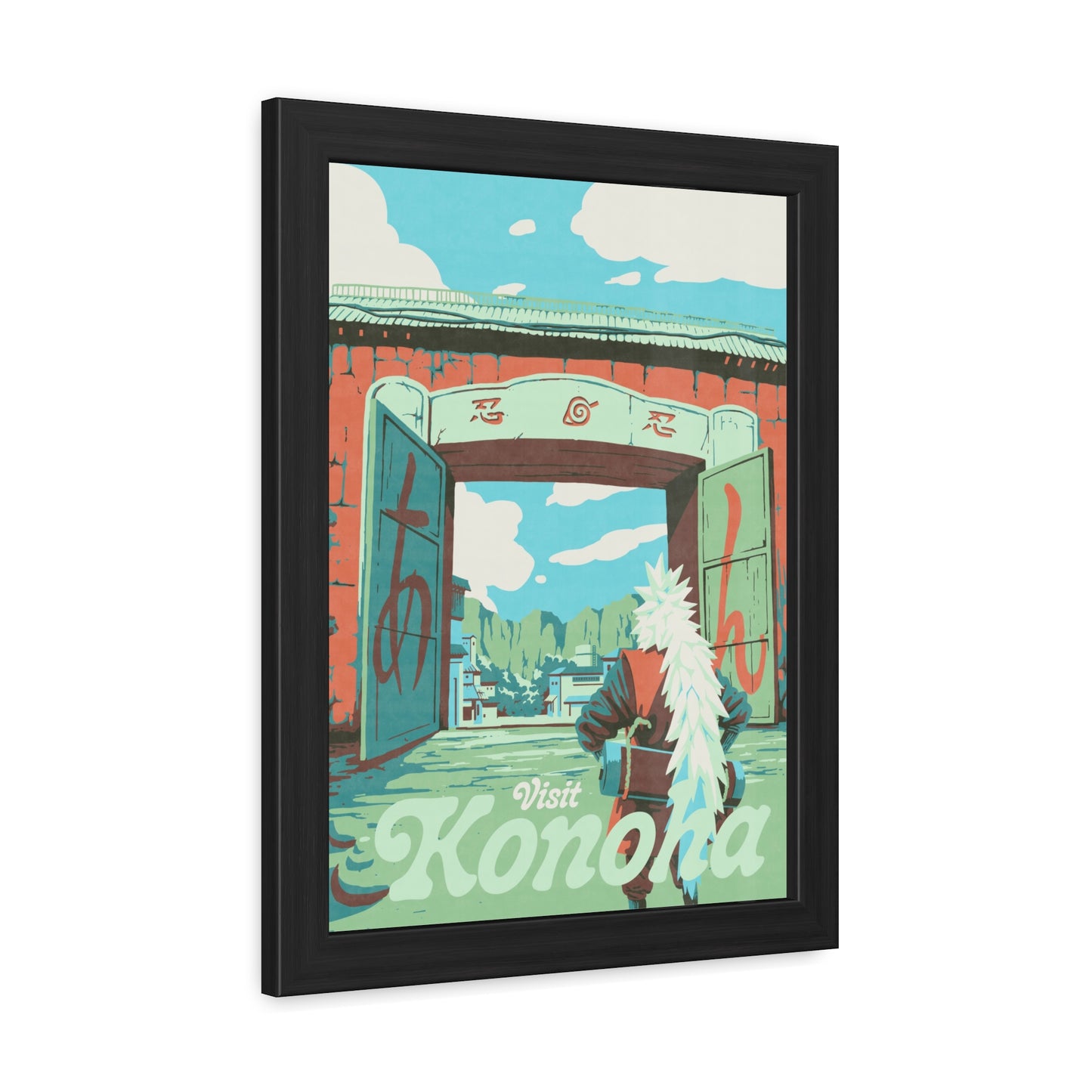 Visit Konoha Travel Poster (Framed)