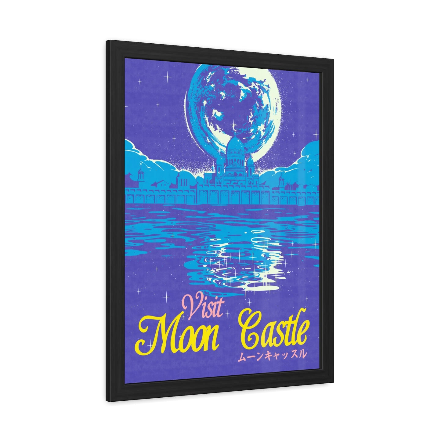 Visit Moon Castle Travel Poster (Framed)
