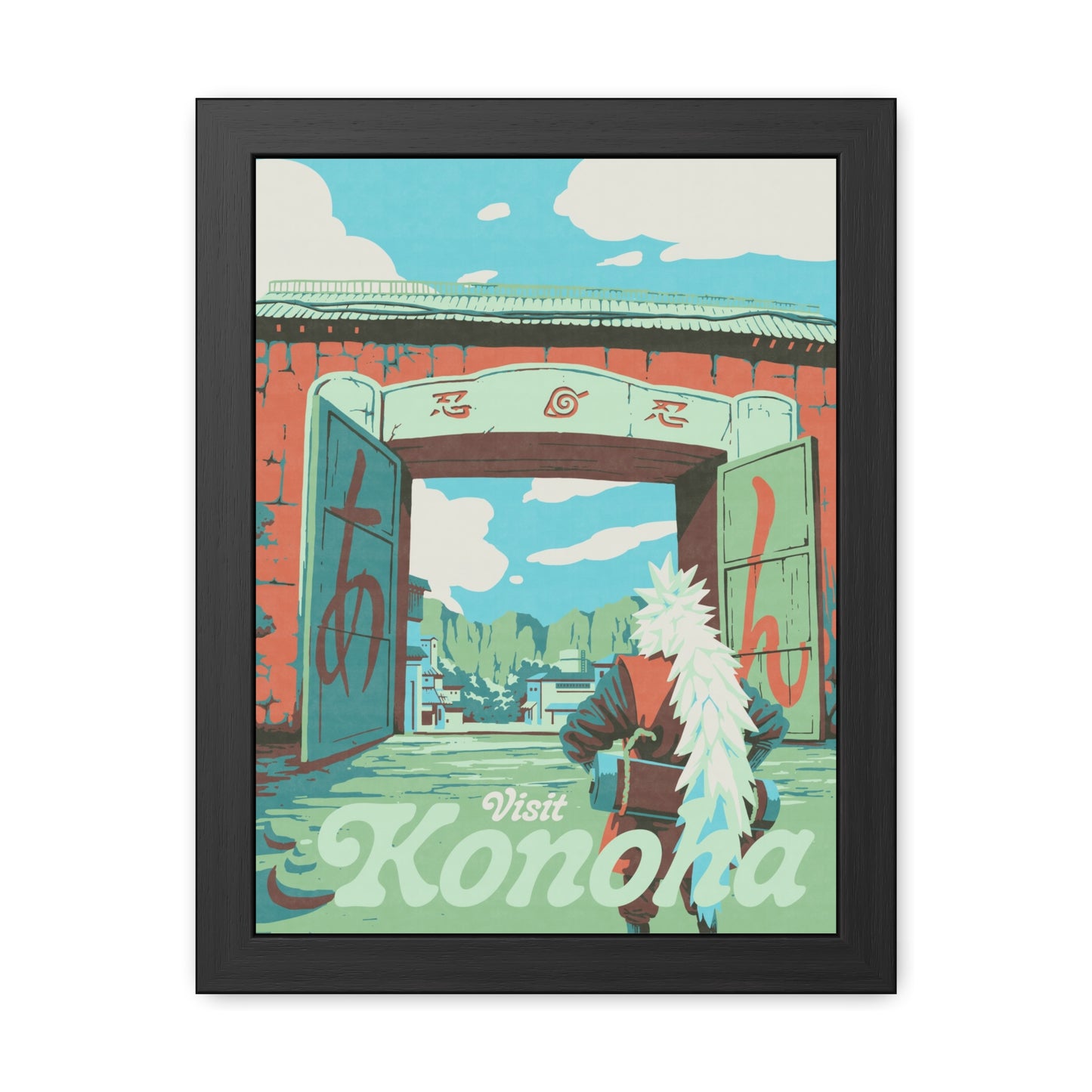 Visit Konoha Travel Poster (Framed)