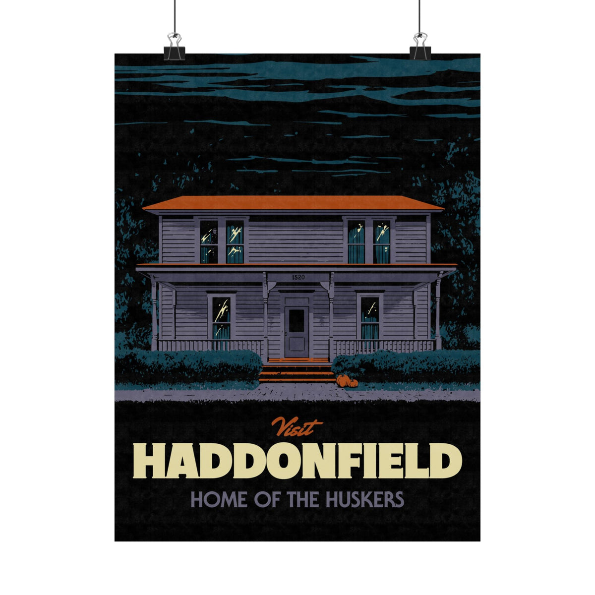 Haddonfield Lettering Visit Haddonfield Travel Poster β Visit Series