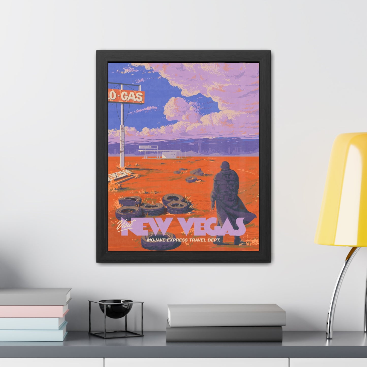 Visit New Vegas Travel Poster (Framed)