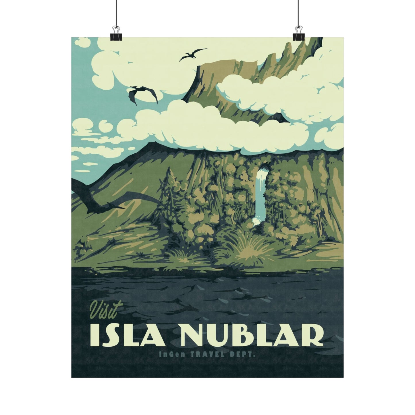 Visit Isla Nublar Travel Poster