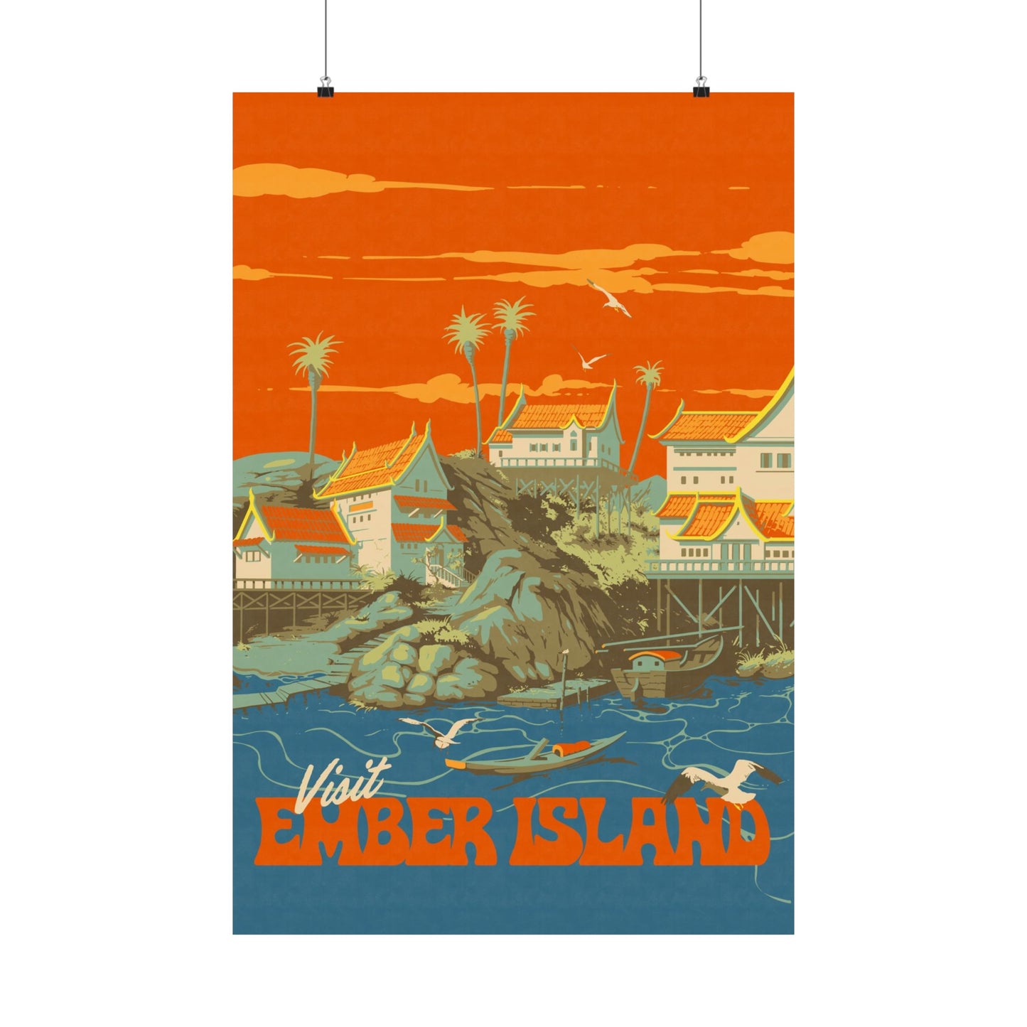 Visit Ember Island Travel Poster