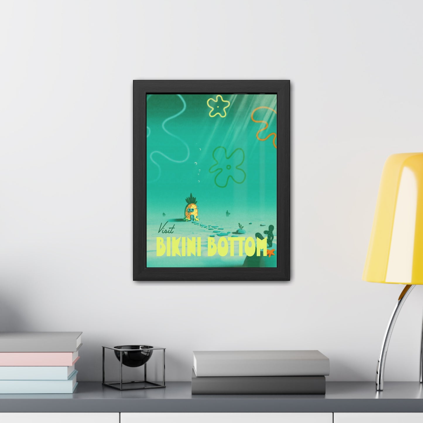 Visit Bikini Bottom Travel Poster (Framed)