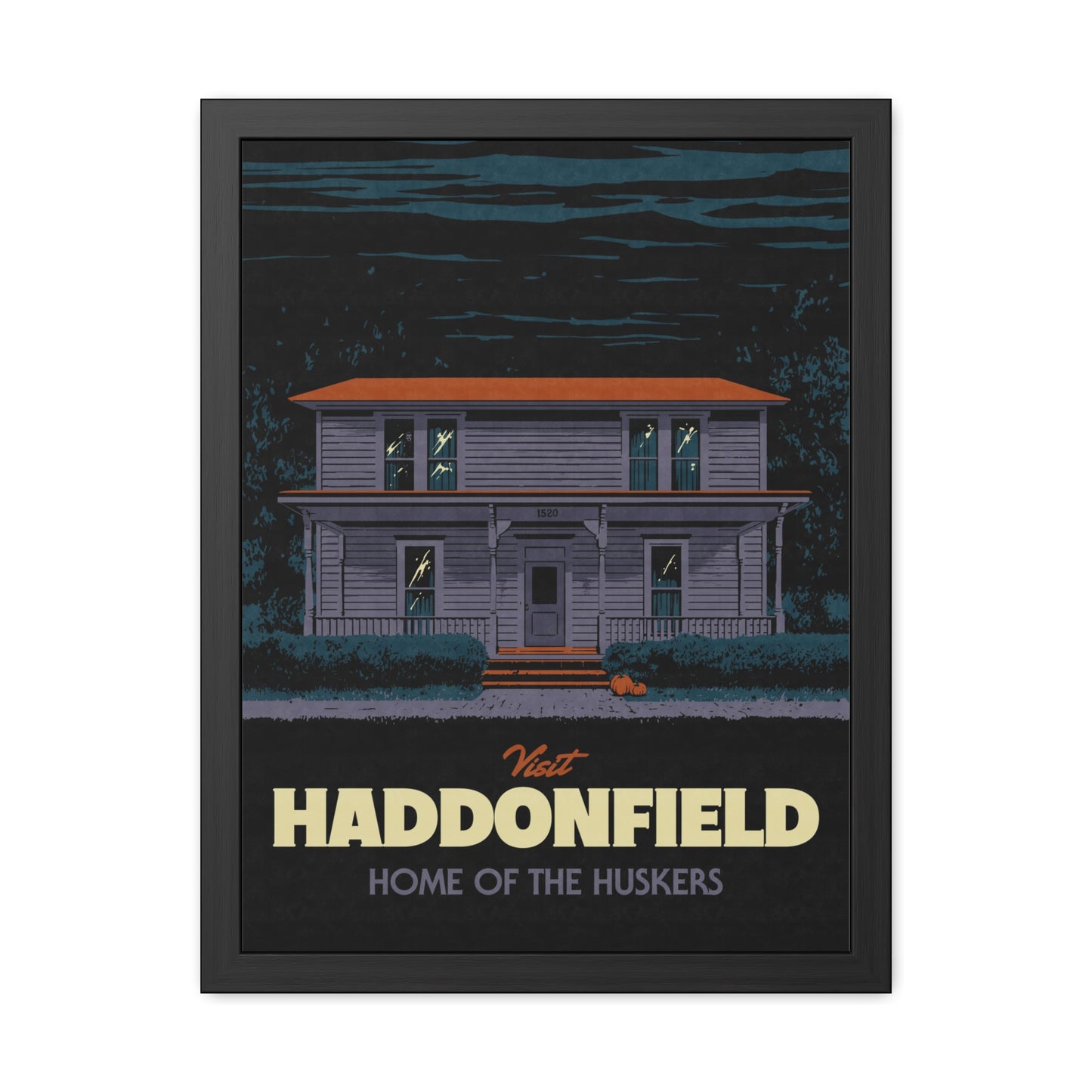 Visit Haddonfield Travel Poster (Framed)