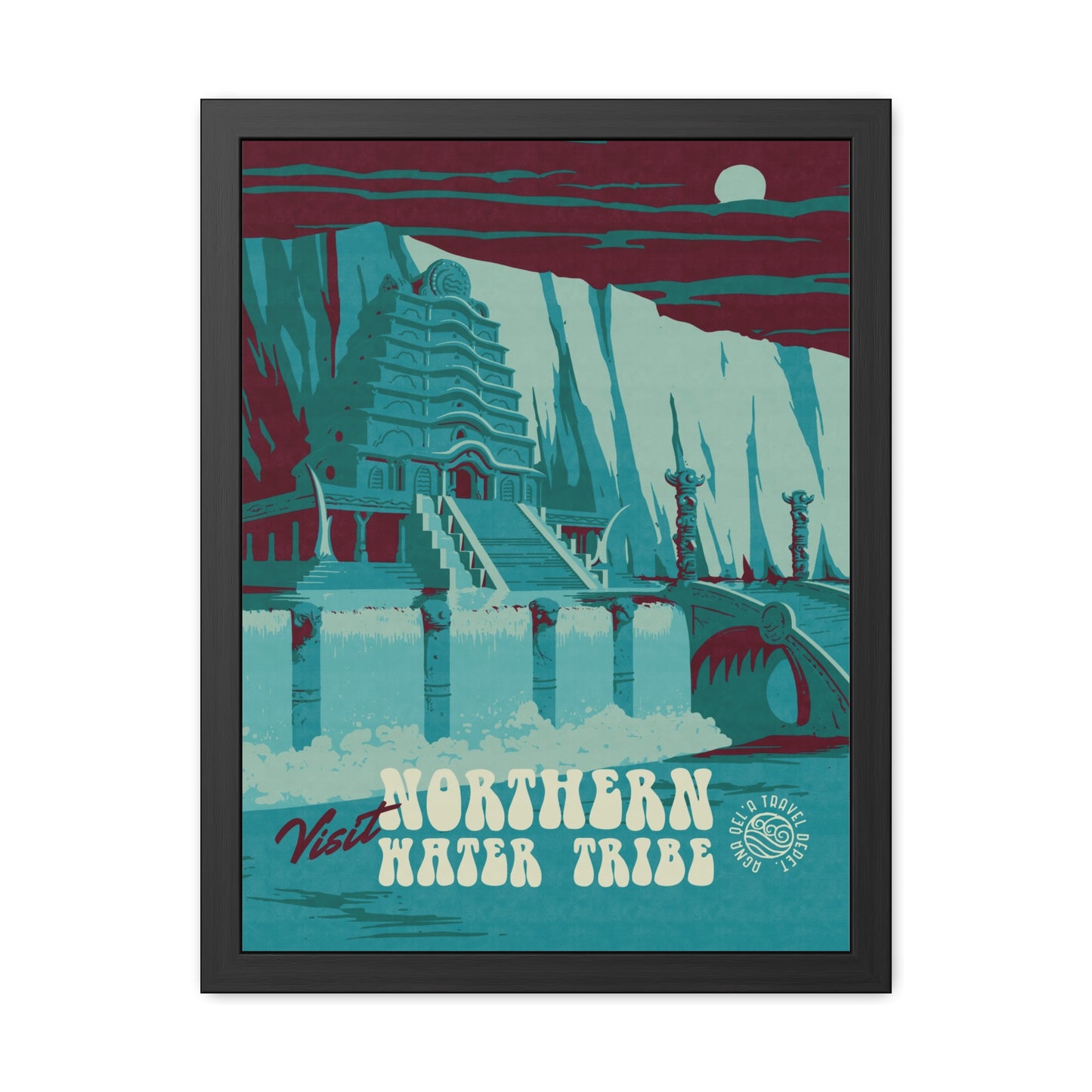 Visit Northern Water Tribe Travel Poster (Framed)