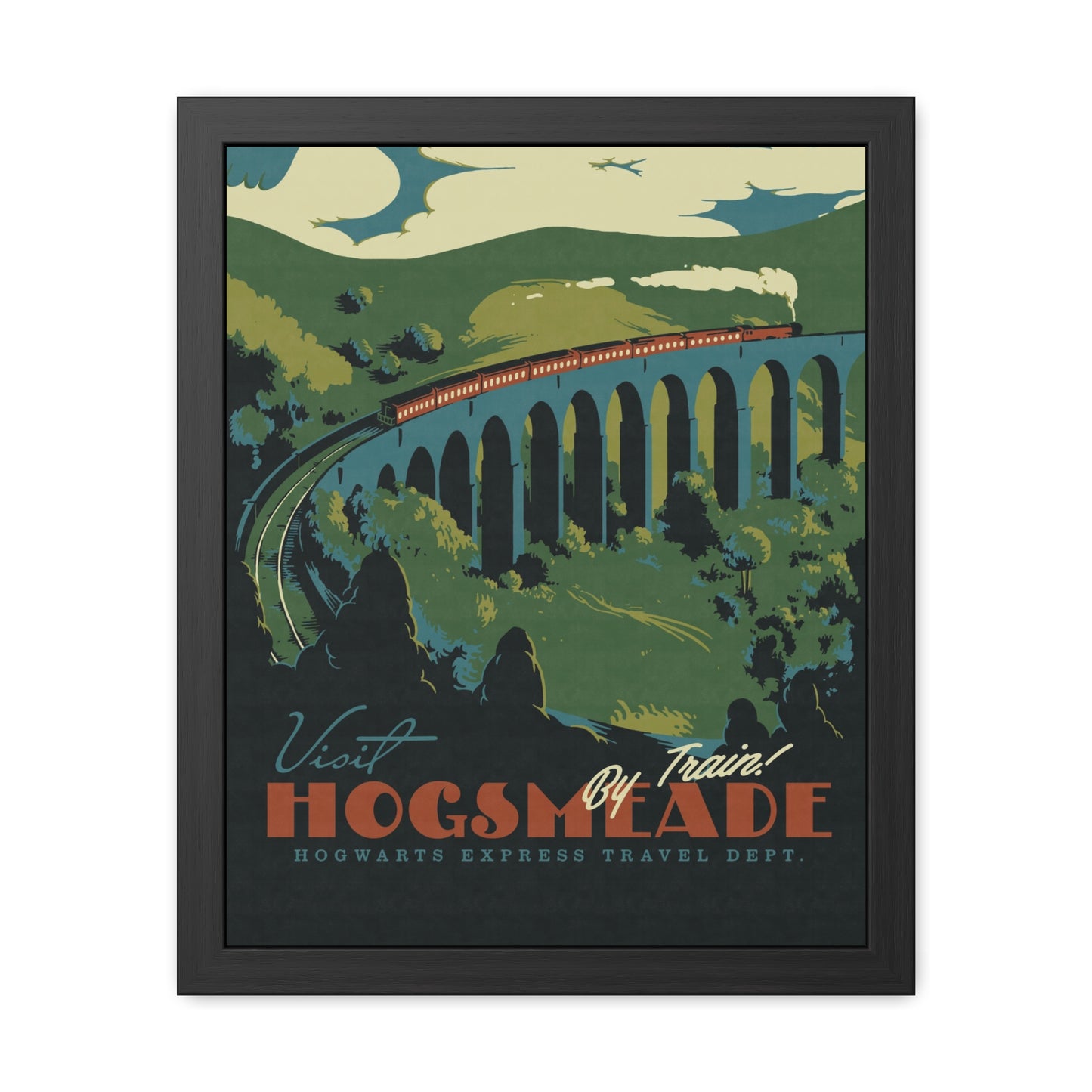 Visit Hogsmeade Travel Poster (Framed)