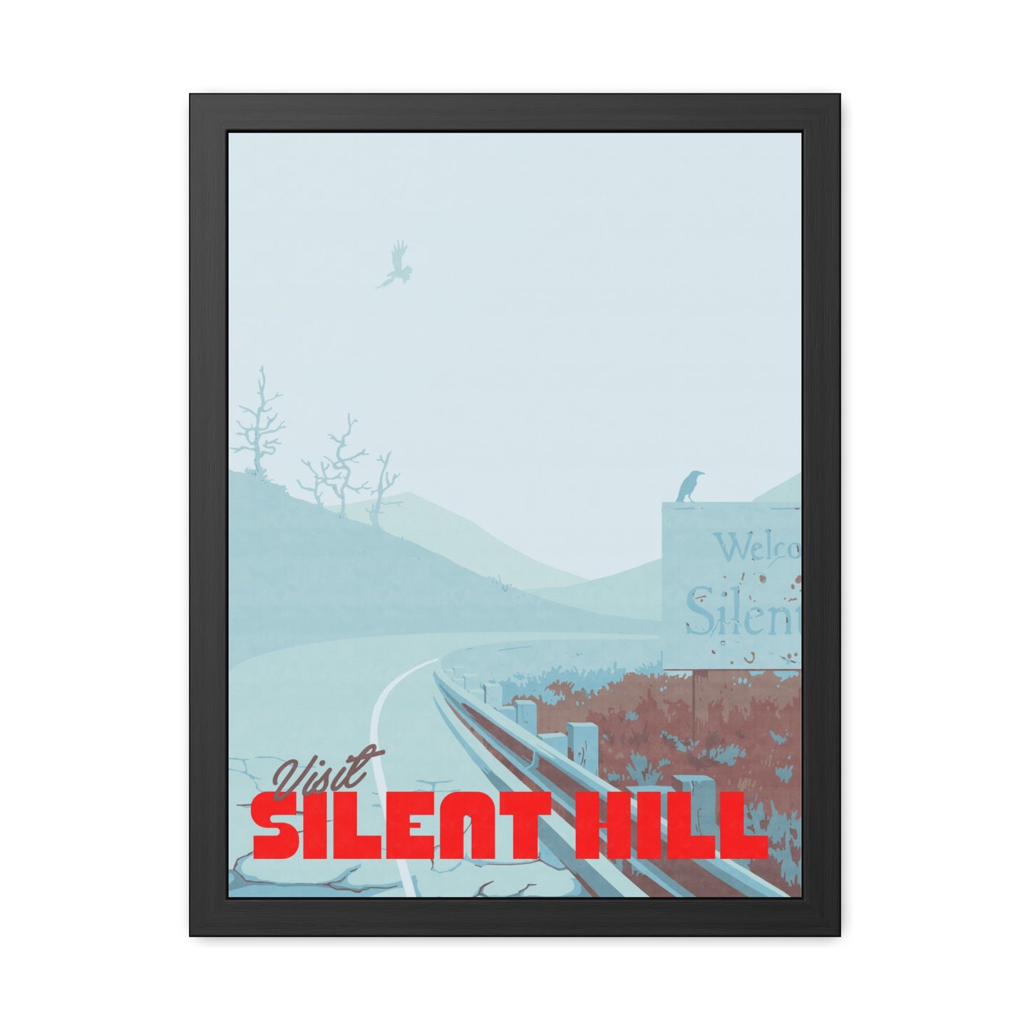 Visit Silent Hill Travel Poster (Framed)