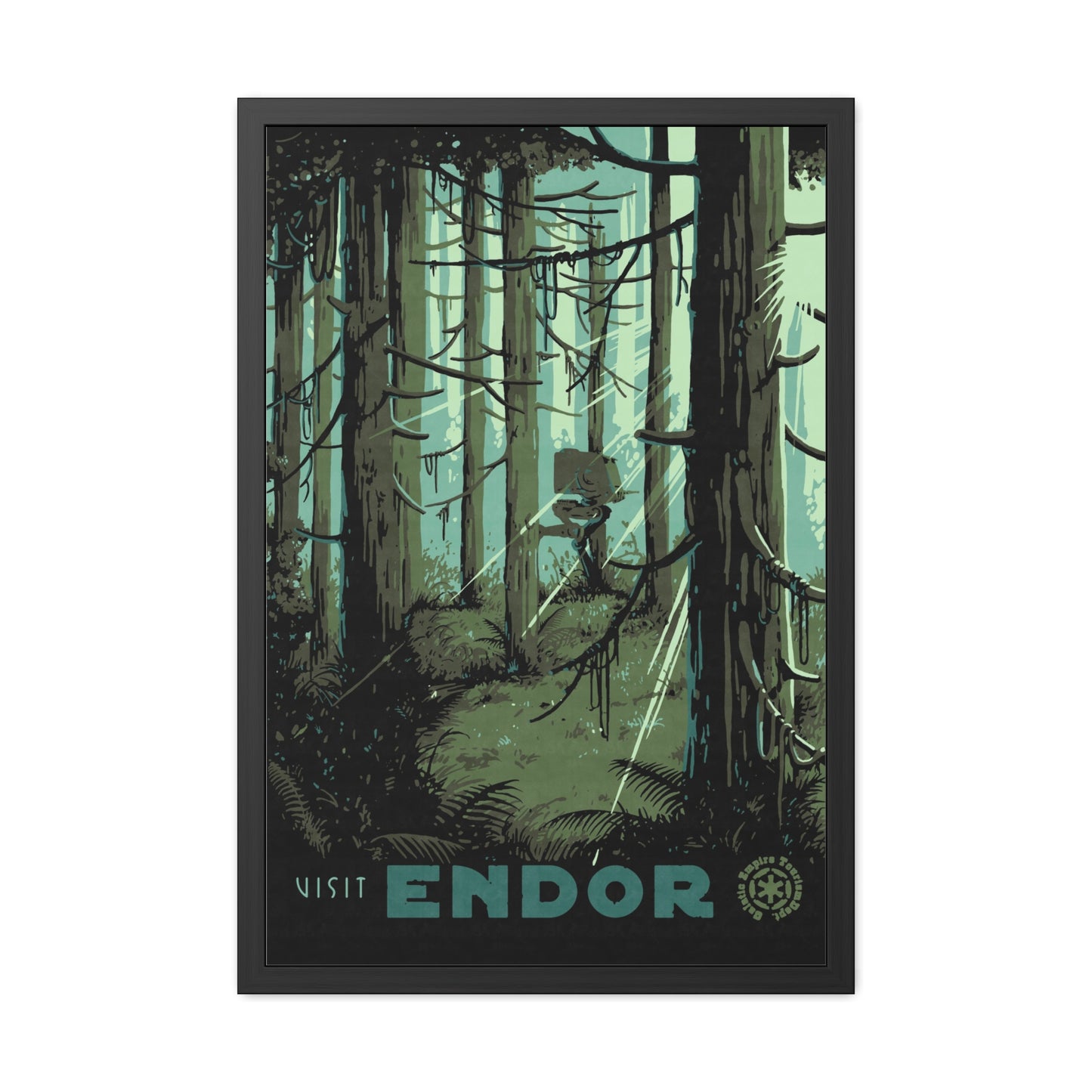 Visit Endor Travel Poster (Framed)