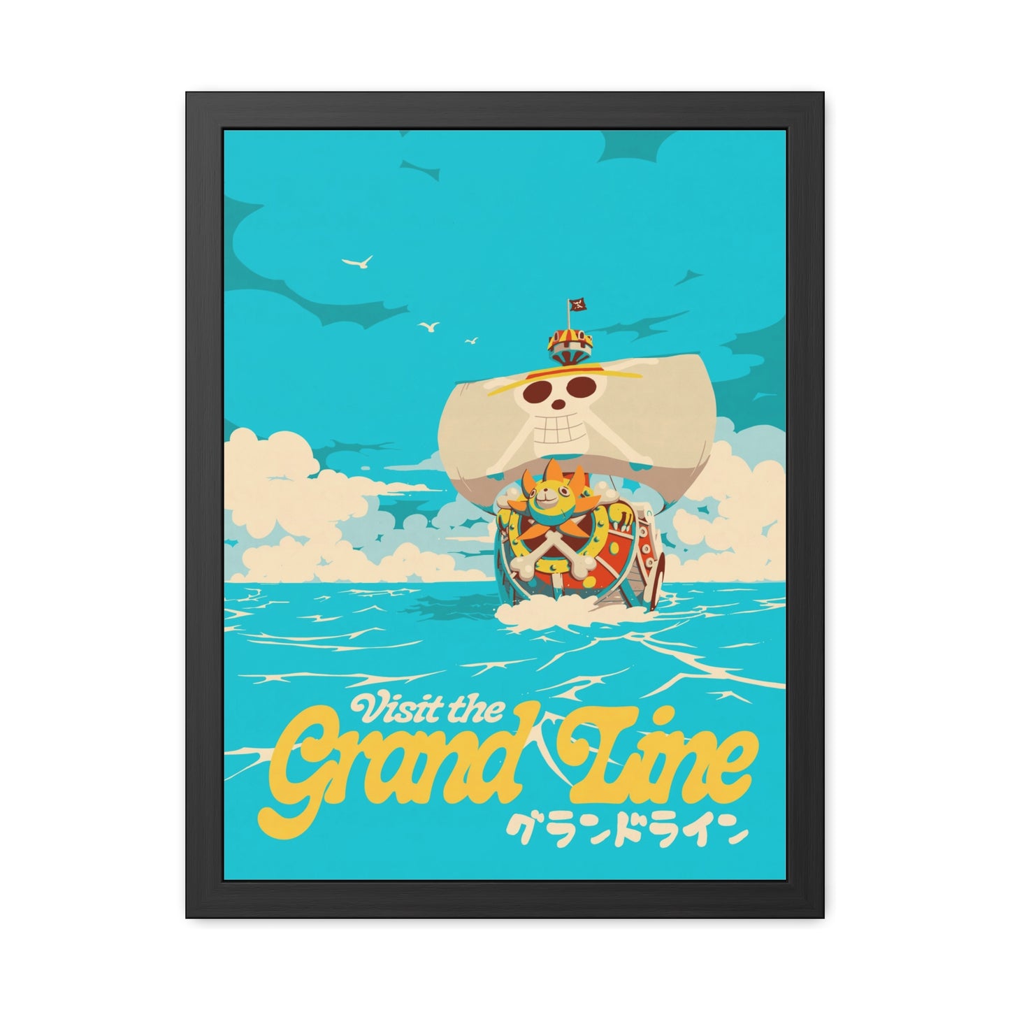 Visit The Grand Line Travel Poster (Framed)