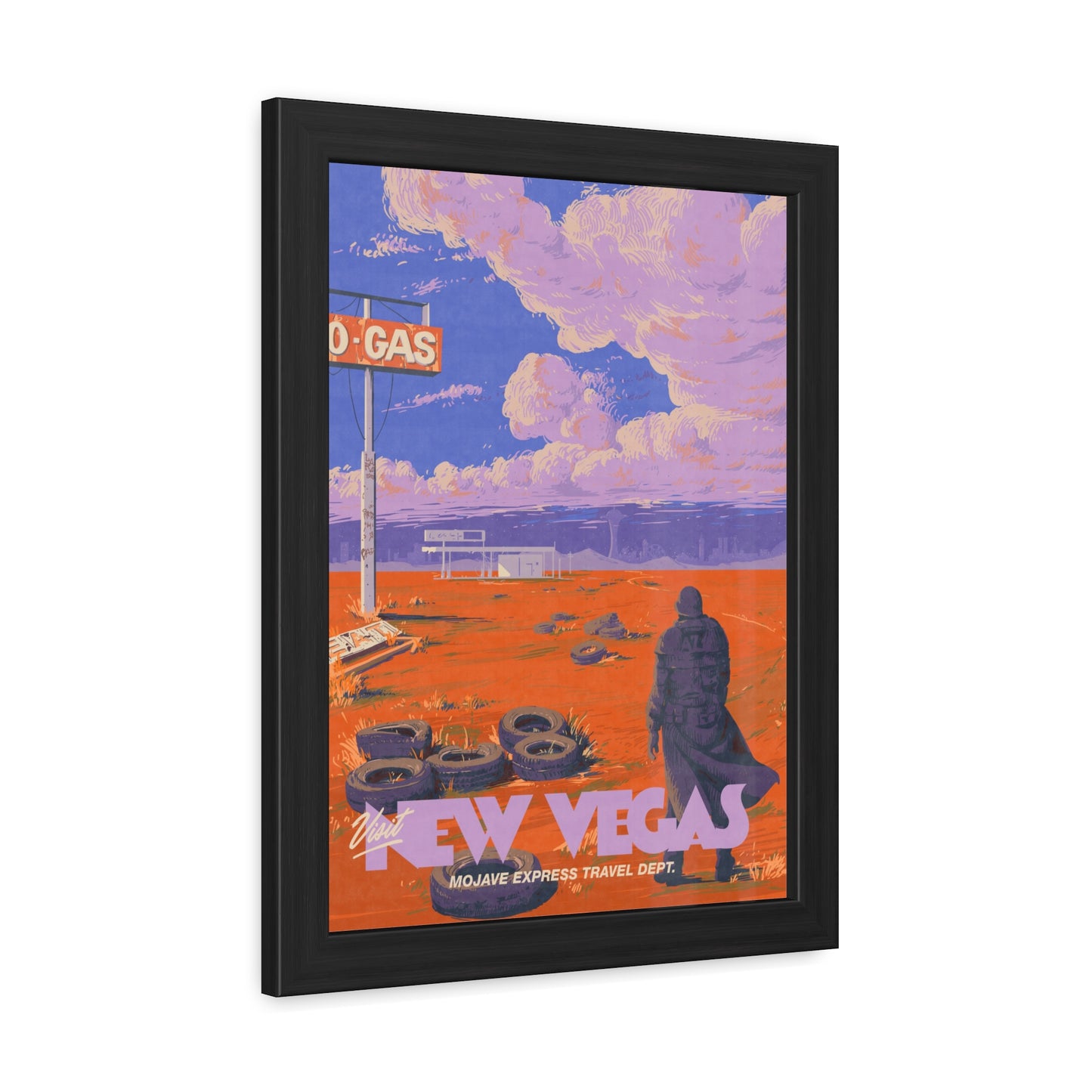 Visit New Vegas Travel Poster (Framed)