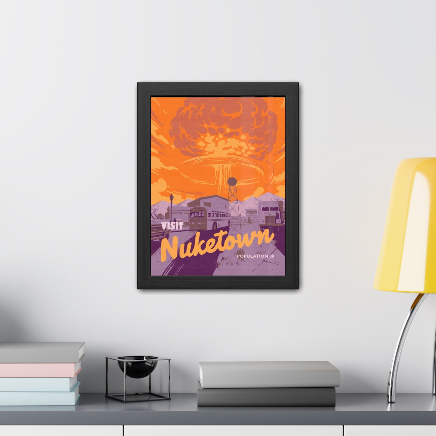 Visit Nuketown Travel Poster (Framed)