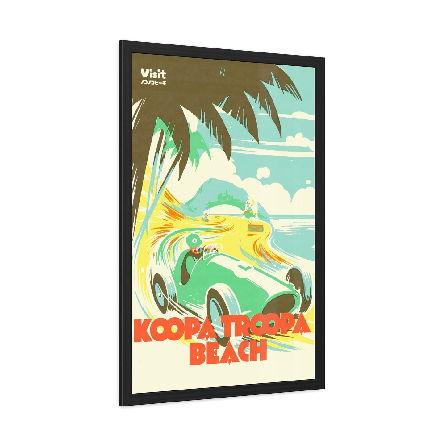 Visit Kart Beach Travel Poster (Framed)
