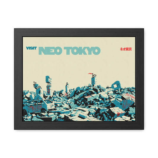 Visit Neo Tokyo Travel Poster (Framed)