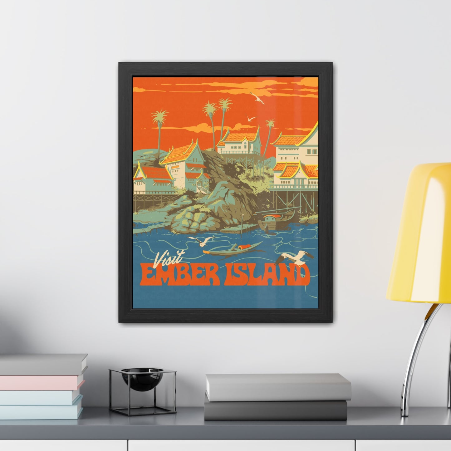 Visit Ember Island Travel Poster (Framed)