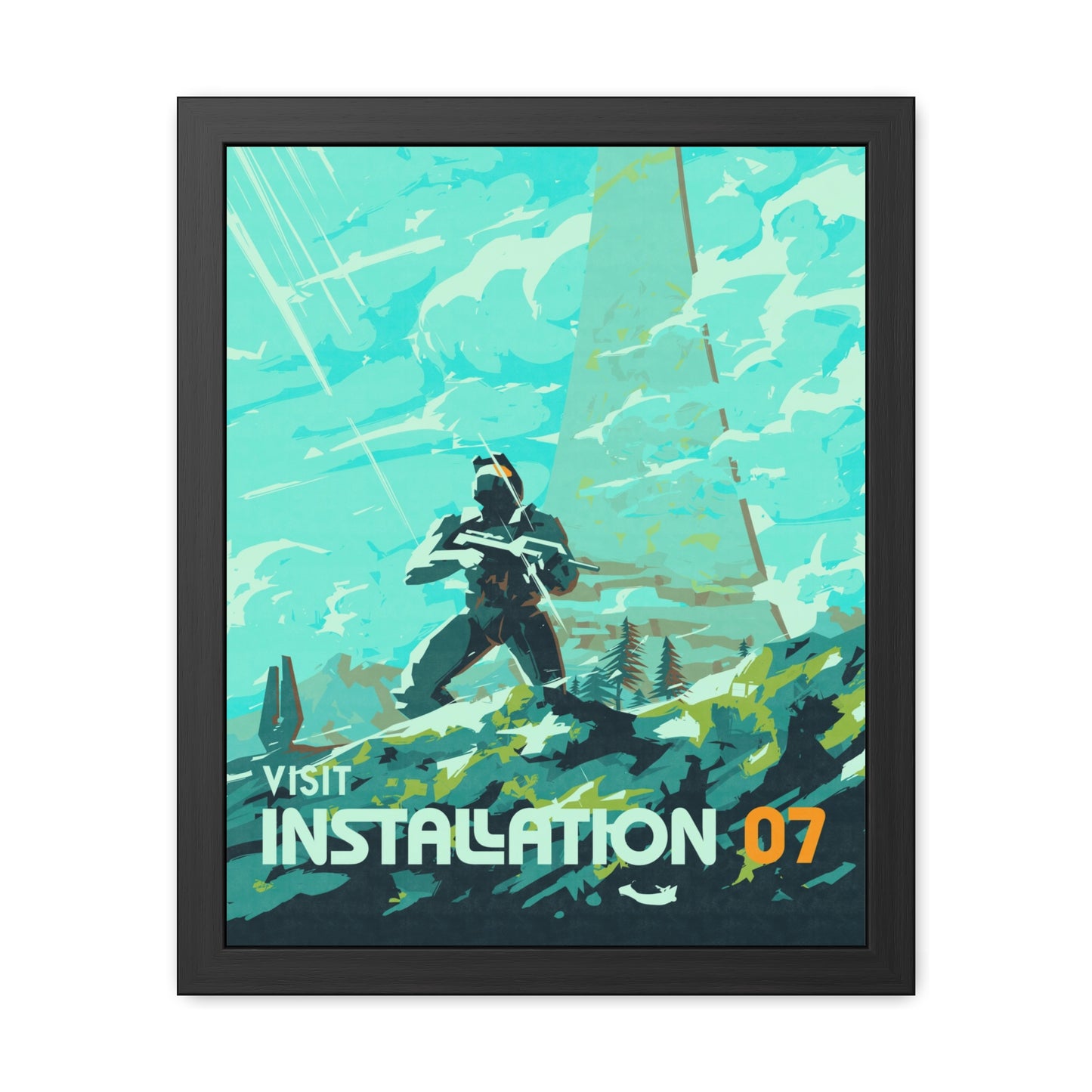 Visit Instalation 07 Travel Poster (Framed)