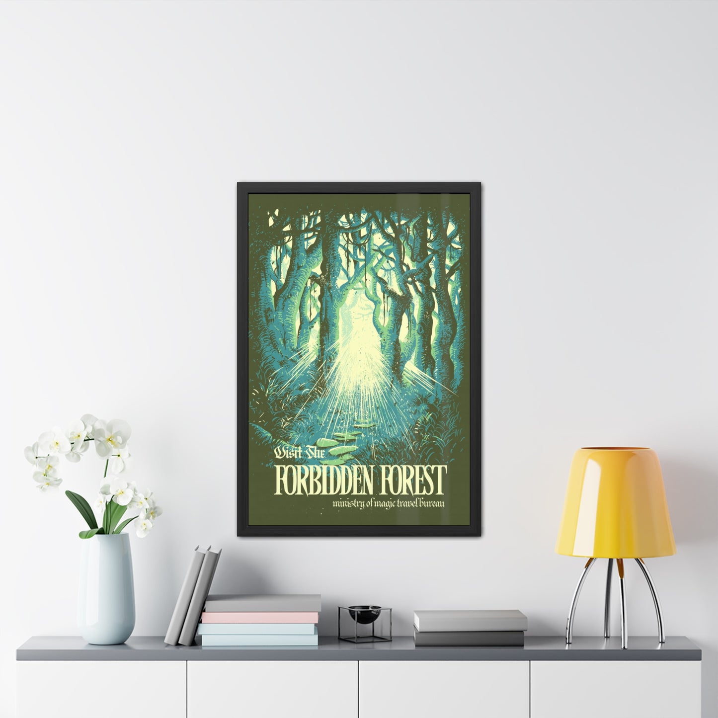 Visit Forbidden Forest Travel Poster (Framed)