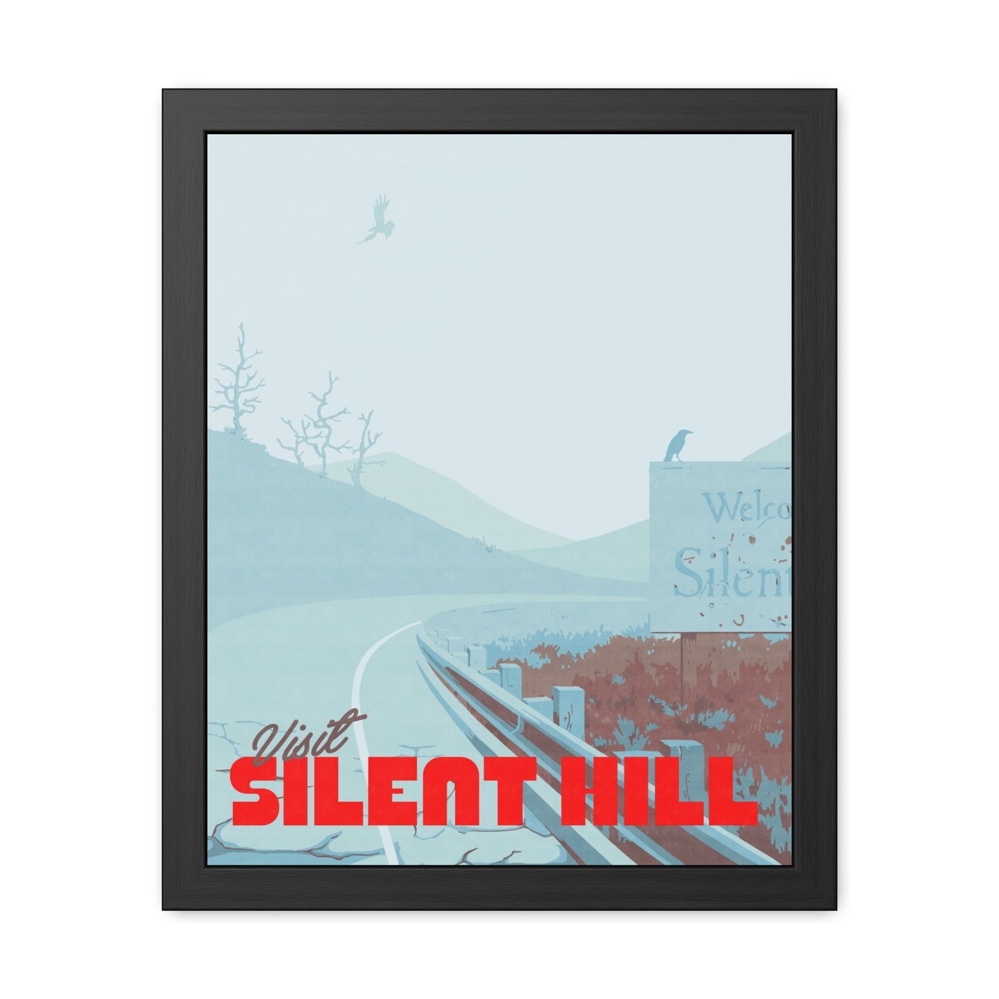 Visit Silent Hill Travel Poster (Framed)