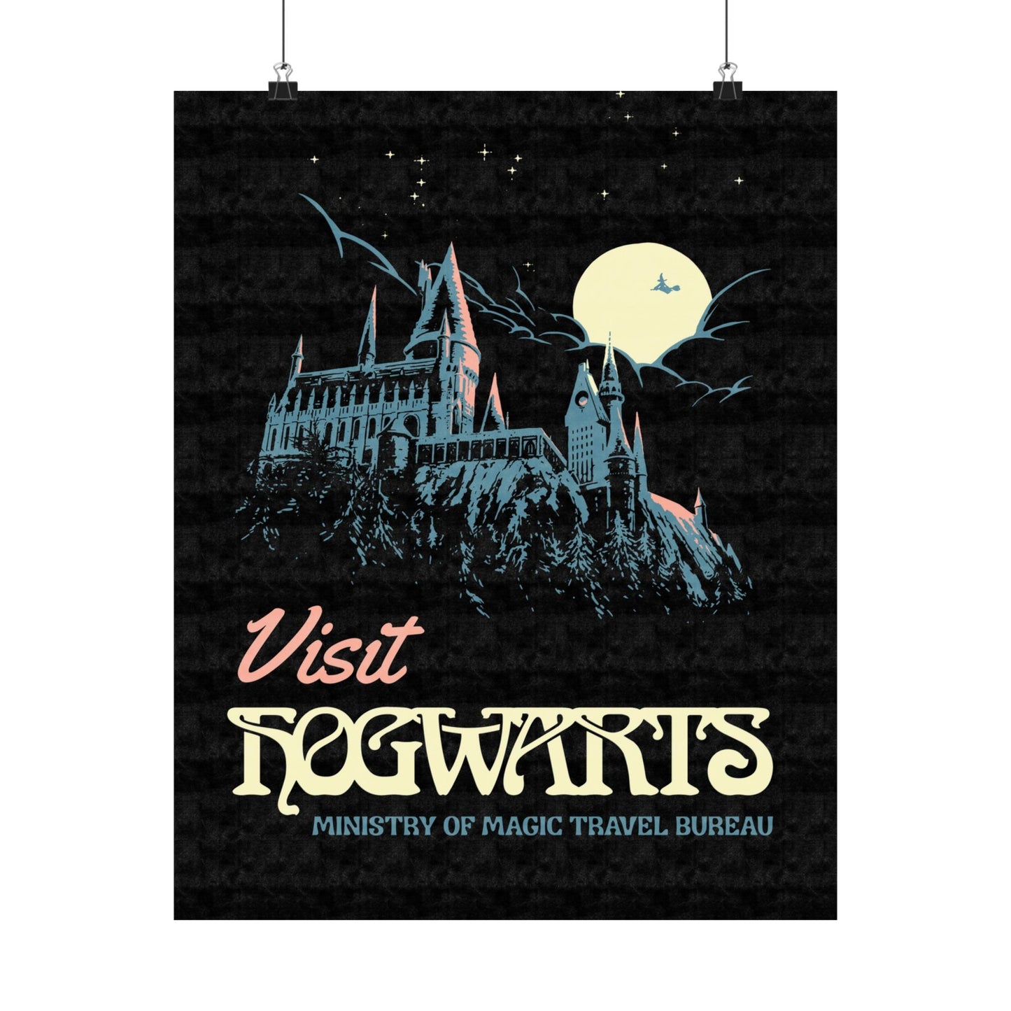 Visit Hogwarts Travel Poster