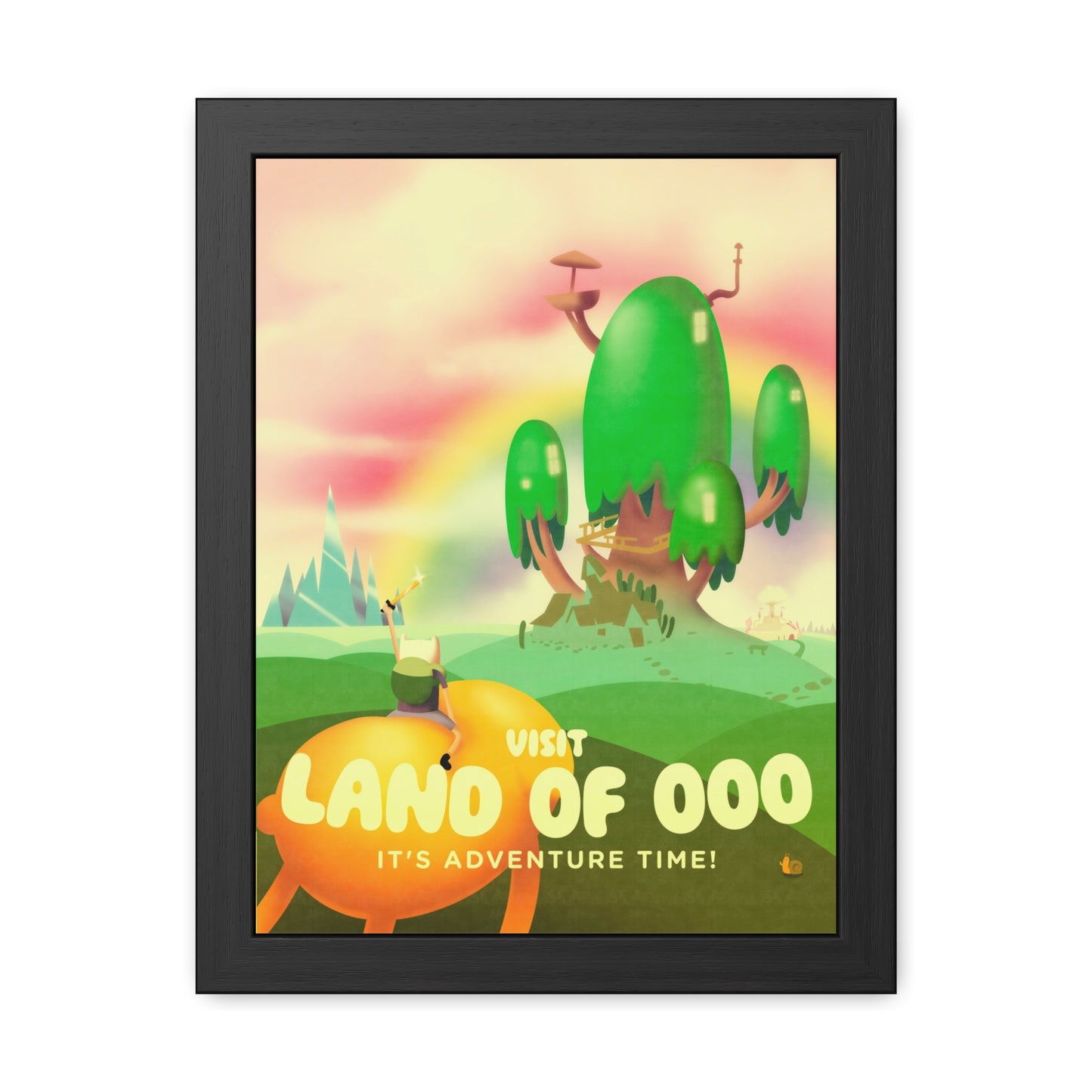Visit The Land of Ooo Travel Poster (Framed)