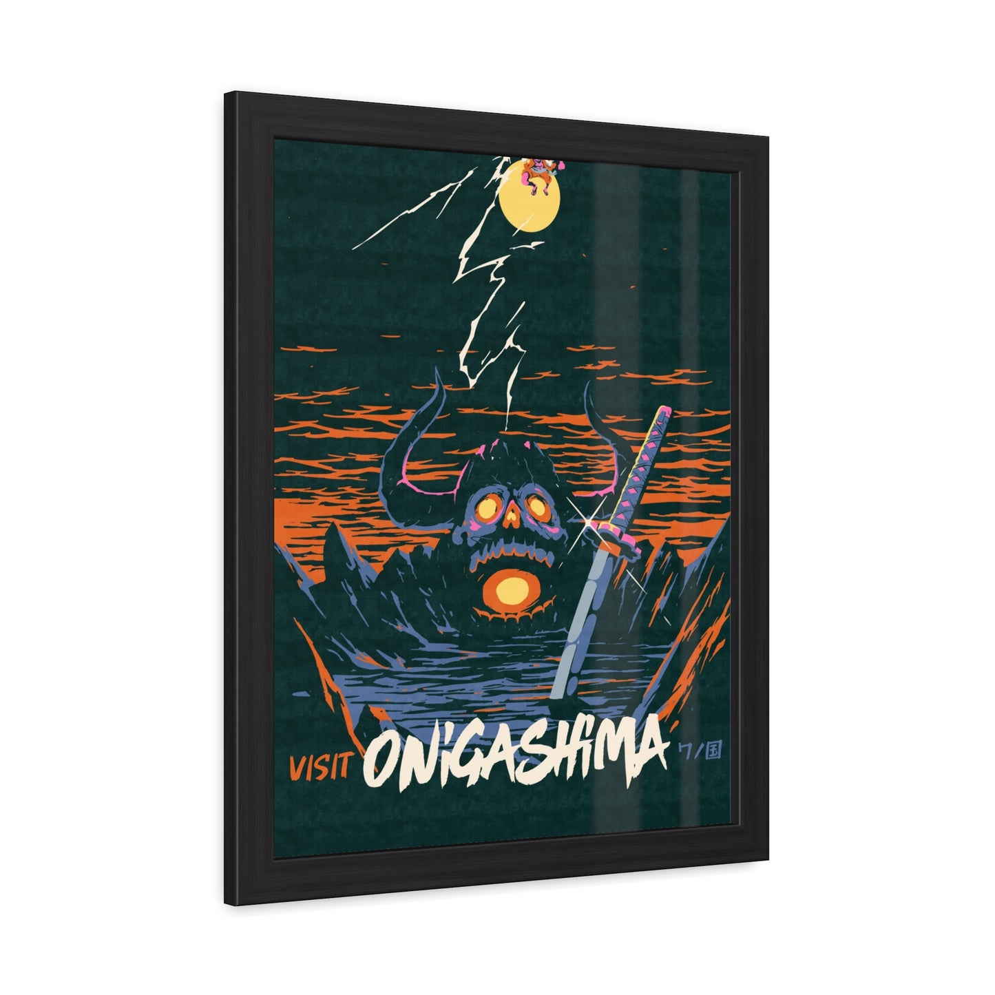 Visit Onigashima Travel Poster (Framed)