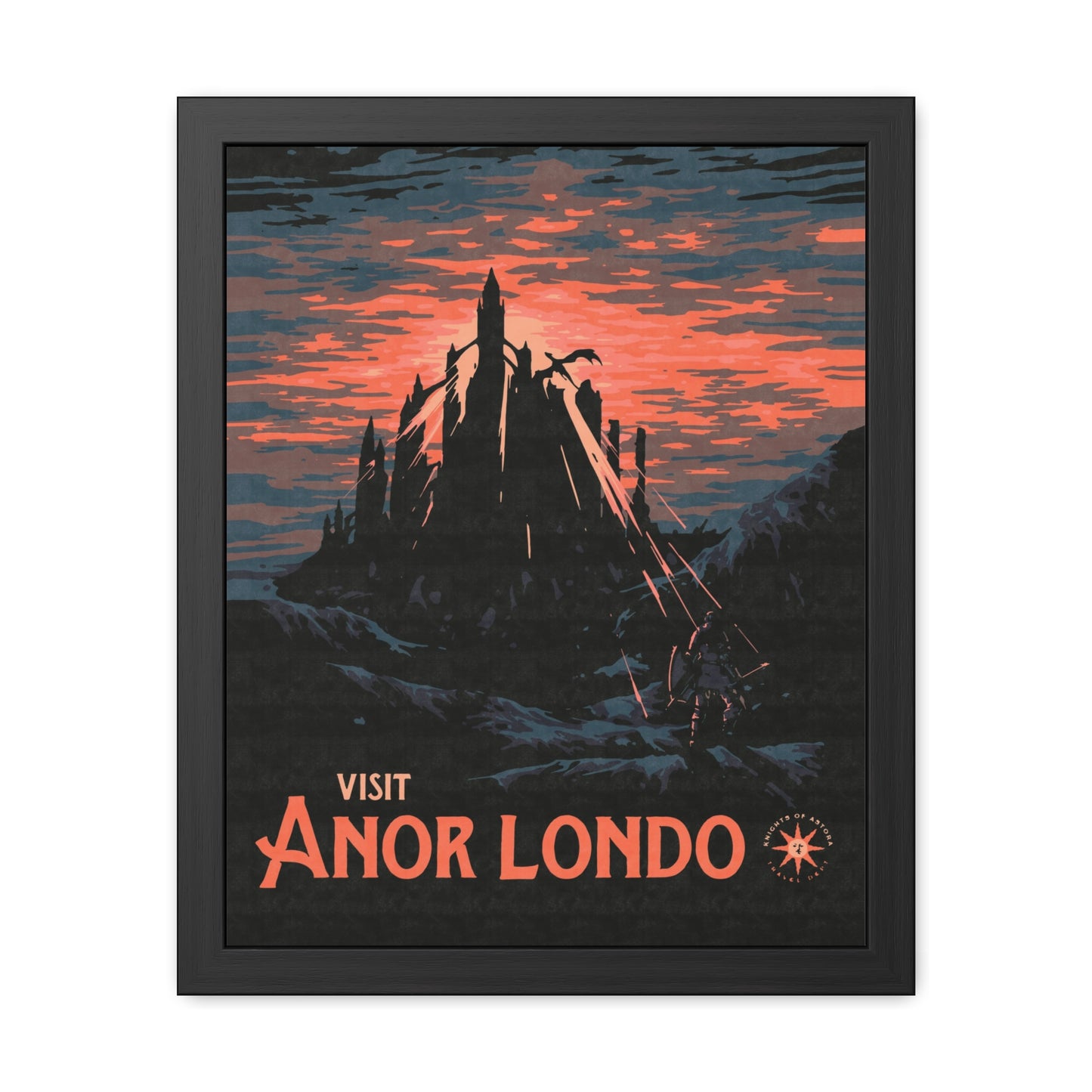 Visit Anor Londo Travel Poster (Framed)