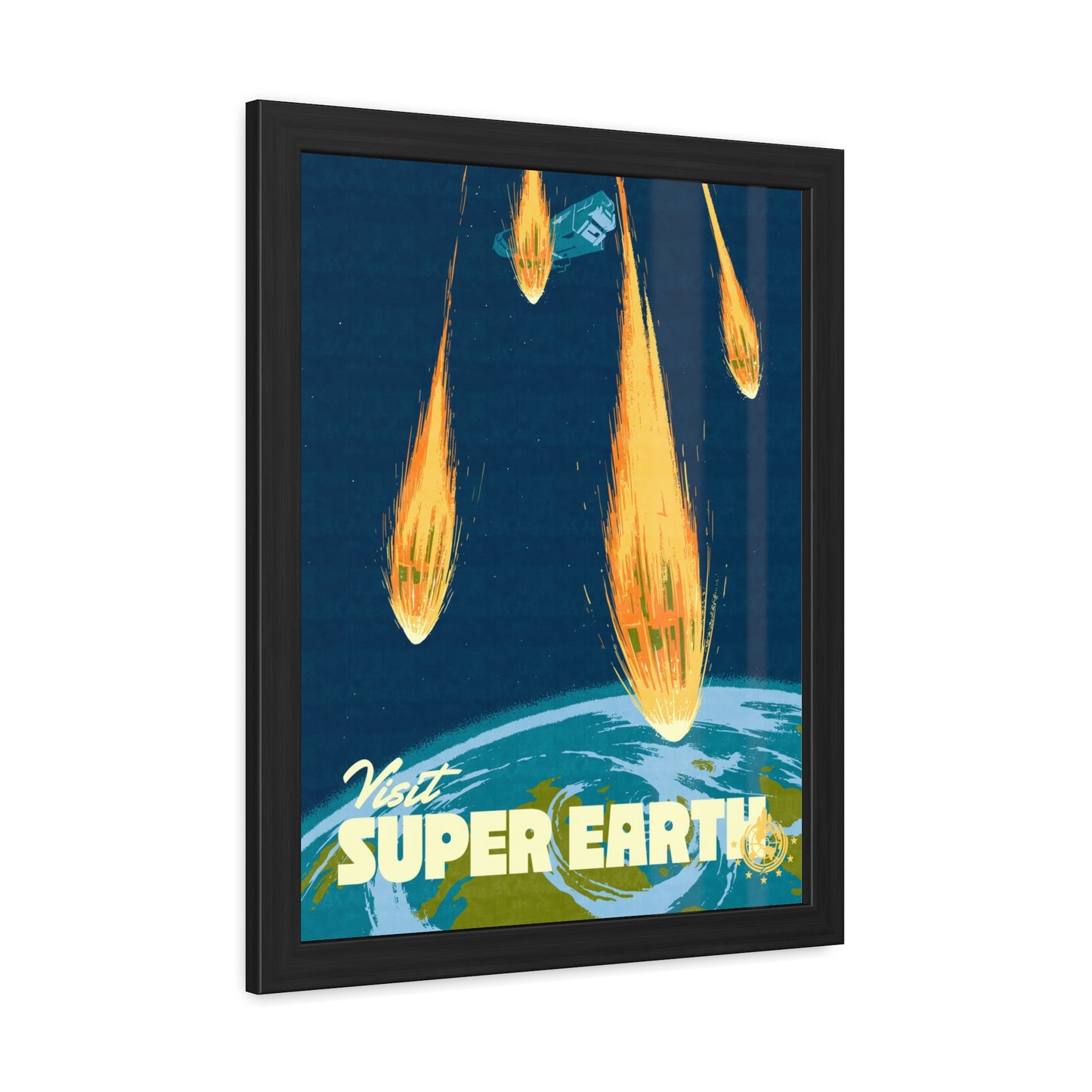 Visit Super Earth Travel Poster (Framed)