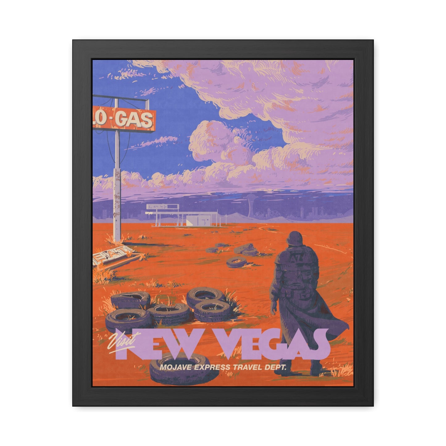 Visit New Vegas Travel Poster (Framed)