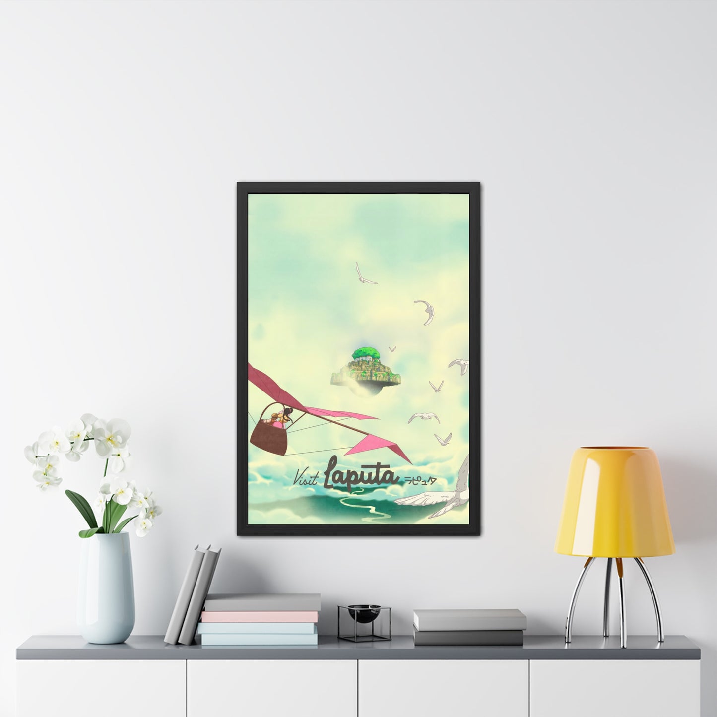 Visit Laputa Travel Poster (Framed)