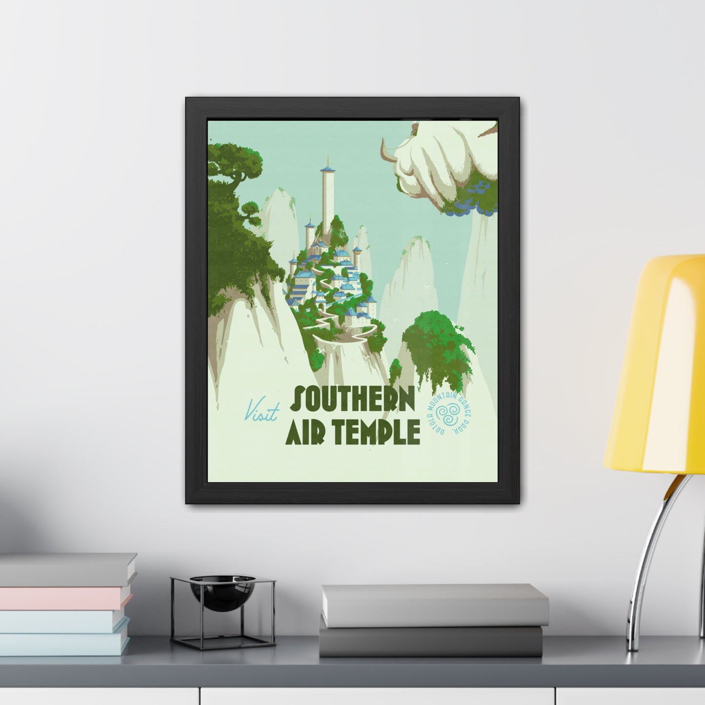 Visit Southern Air Temple Travel Poster (Framed)