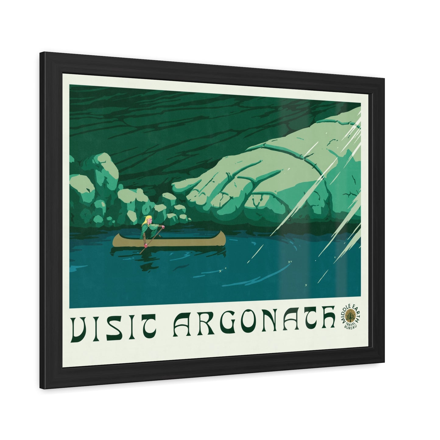 Visit Argonath Travel Poster (Framed)