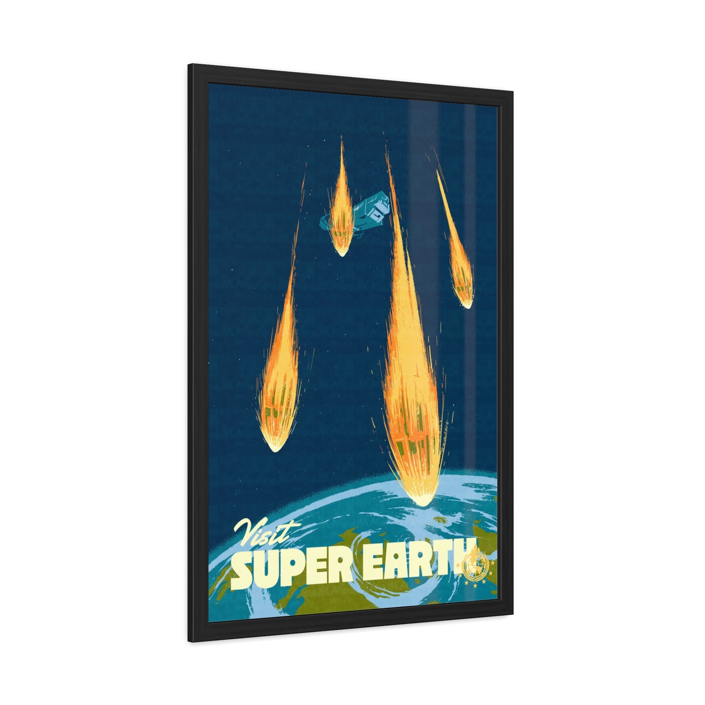 Visit Super Earth Travel Poster (Framed)