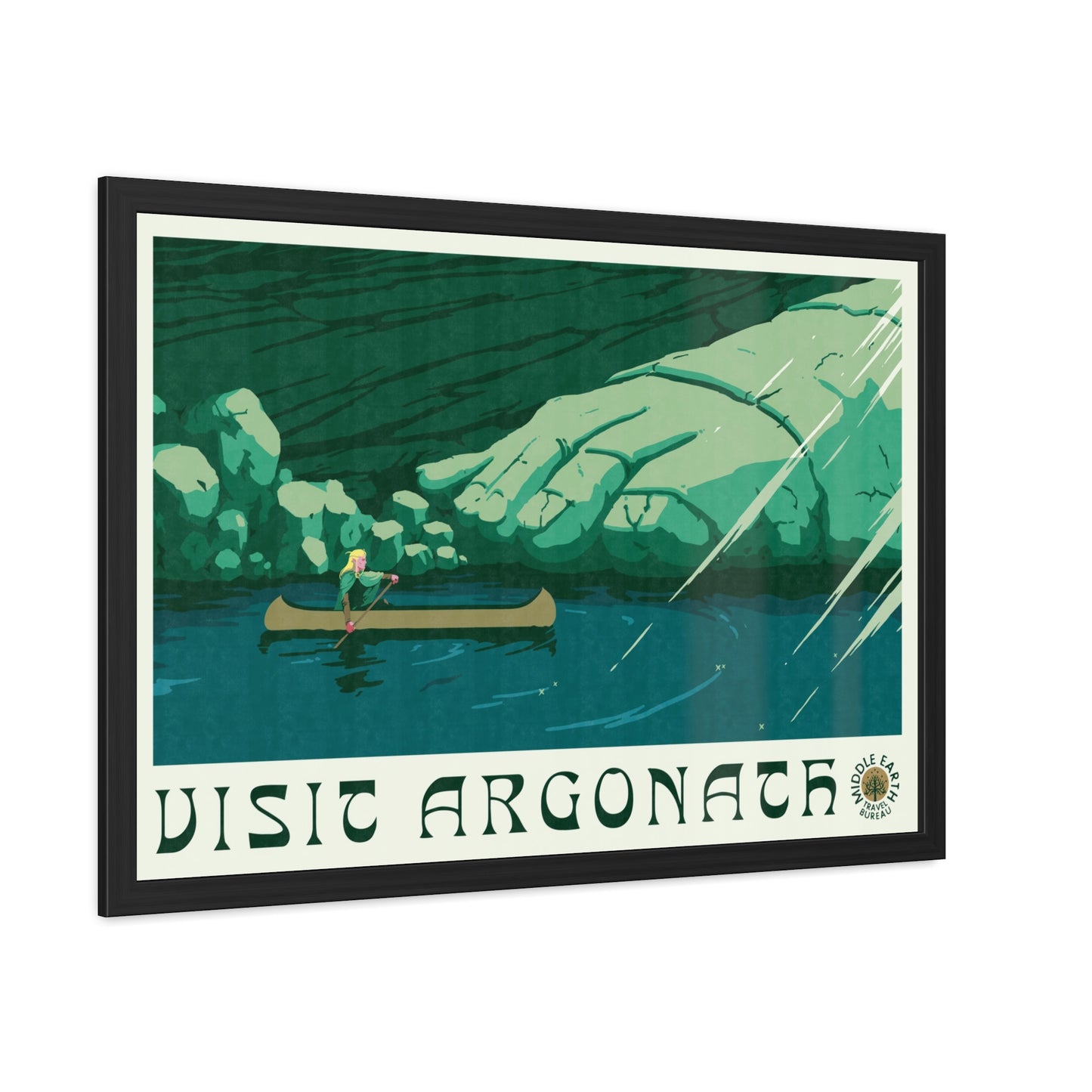 Visit Argonath Travel Poster (Framed)