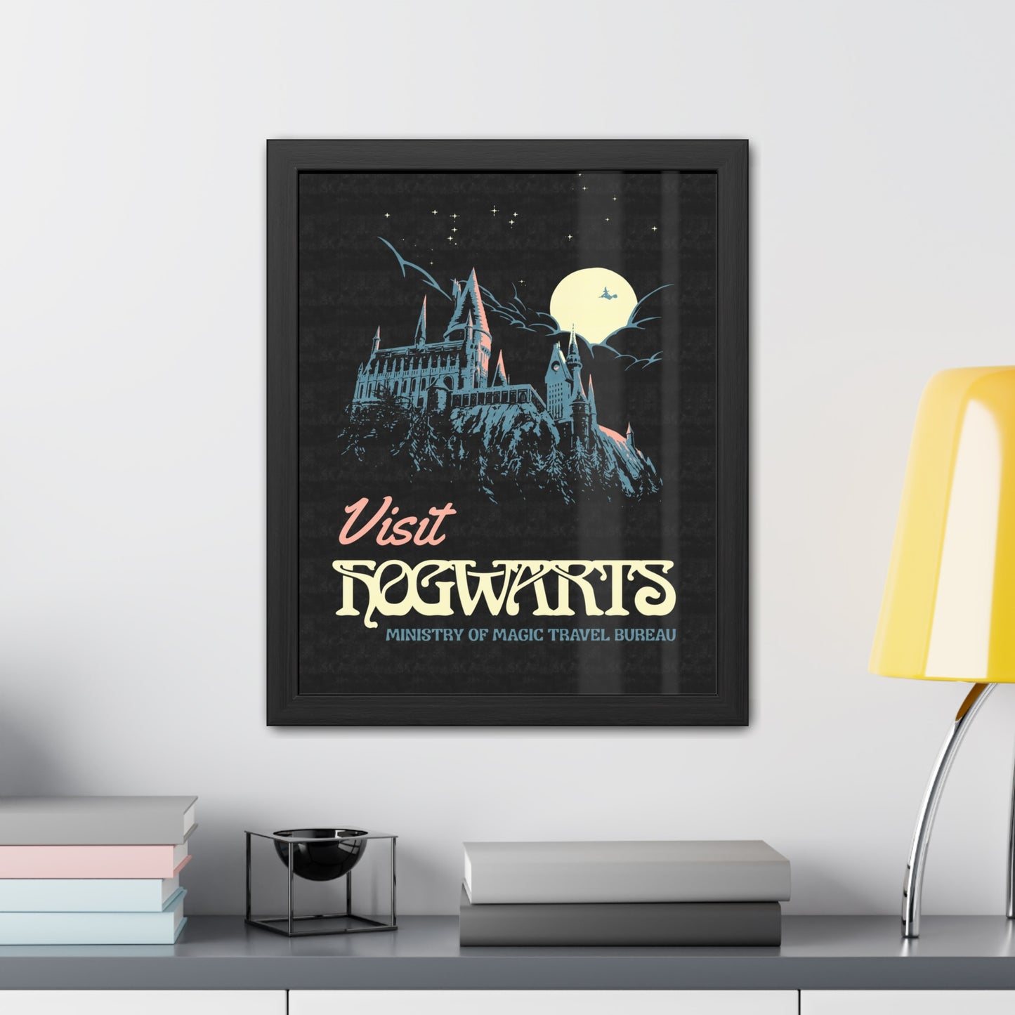 Visit Hogwarts Travel Poster (Framed)