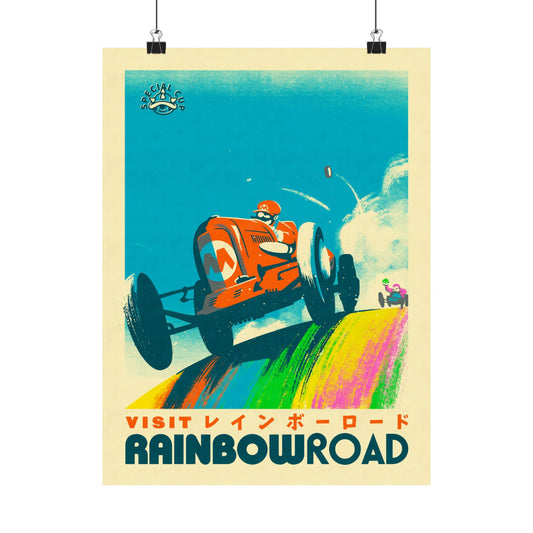 Visit Rainbow Road Travel Poster