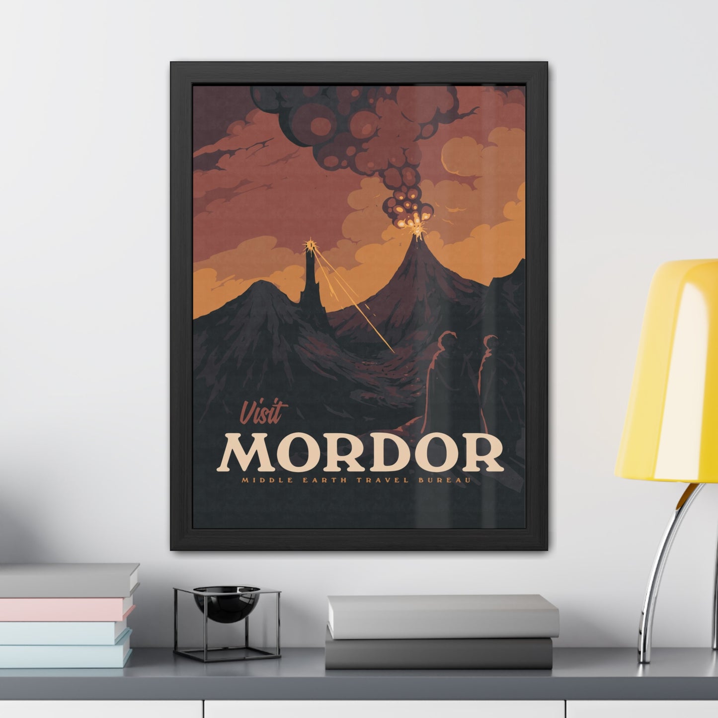 Visit Mordor Travel Poster (Framed)