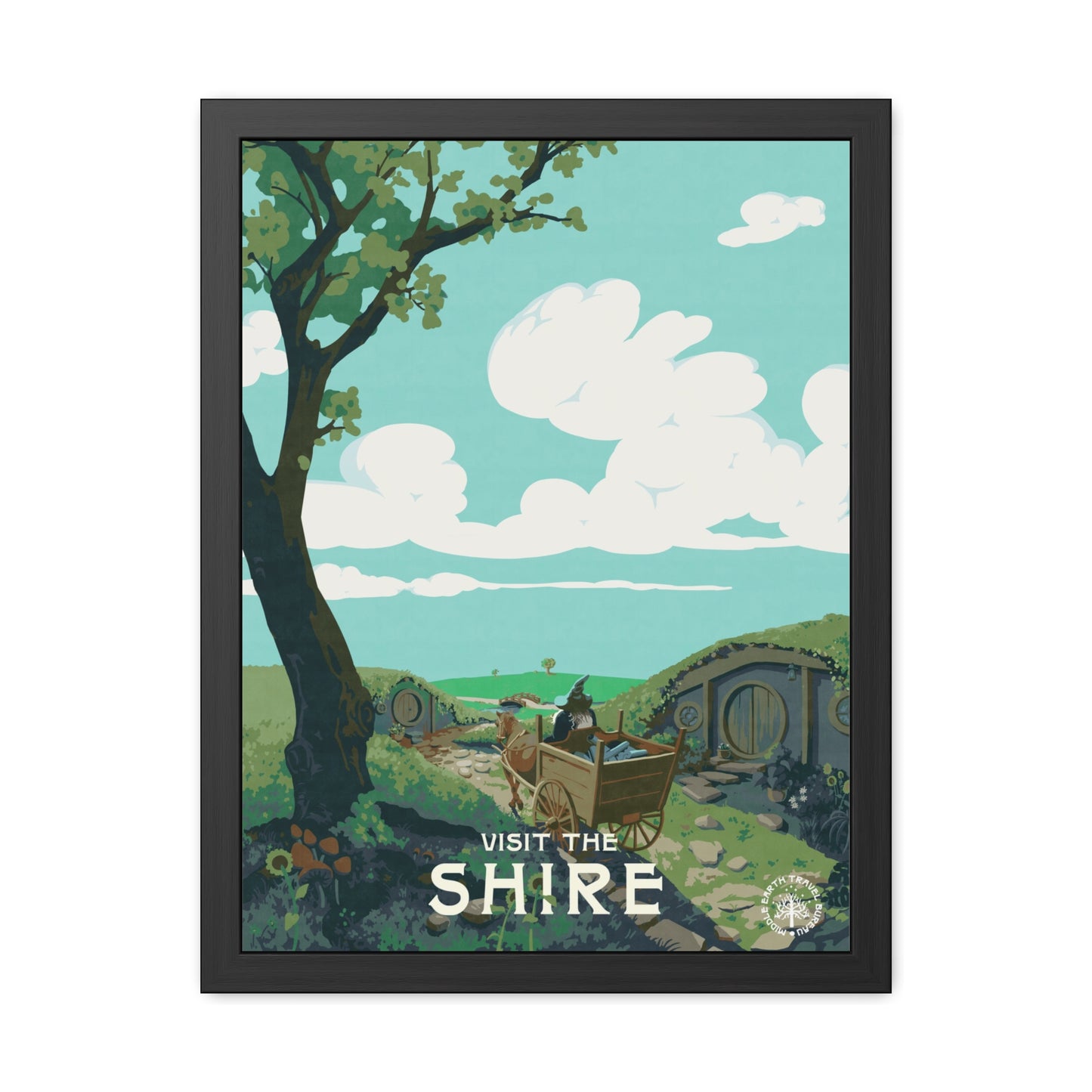 Visit The Shire Travel Poster (Framed)