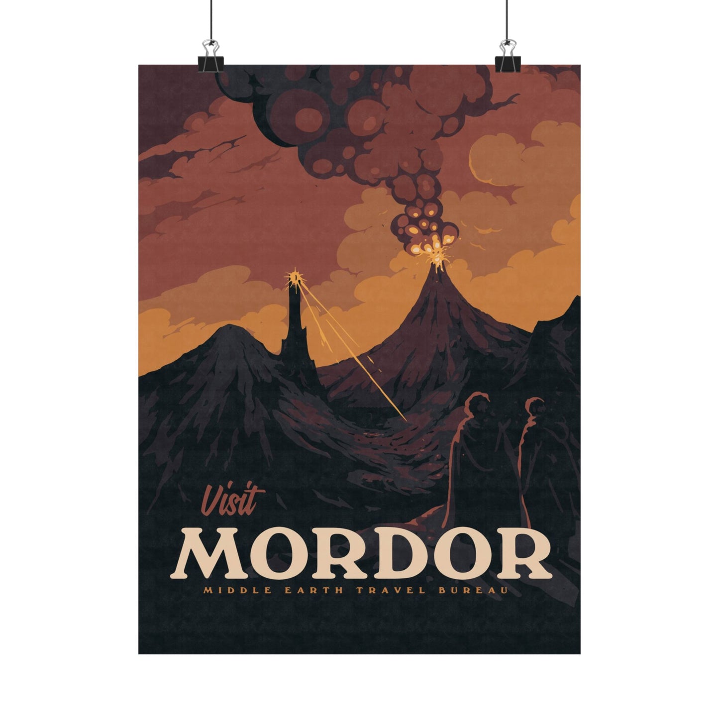 Visit Mordor Travel Poster