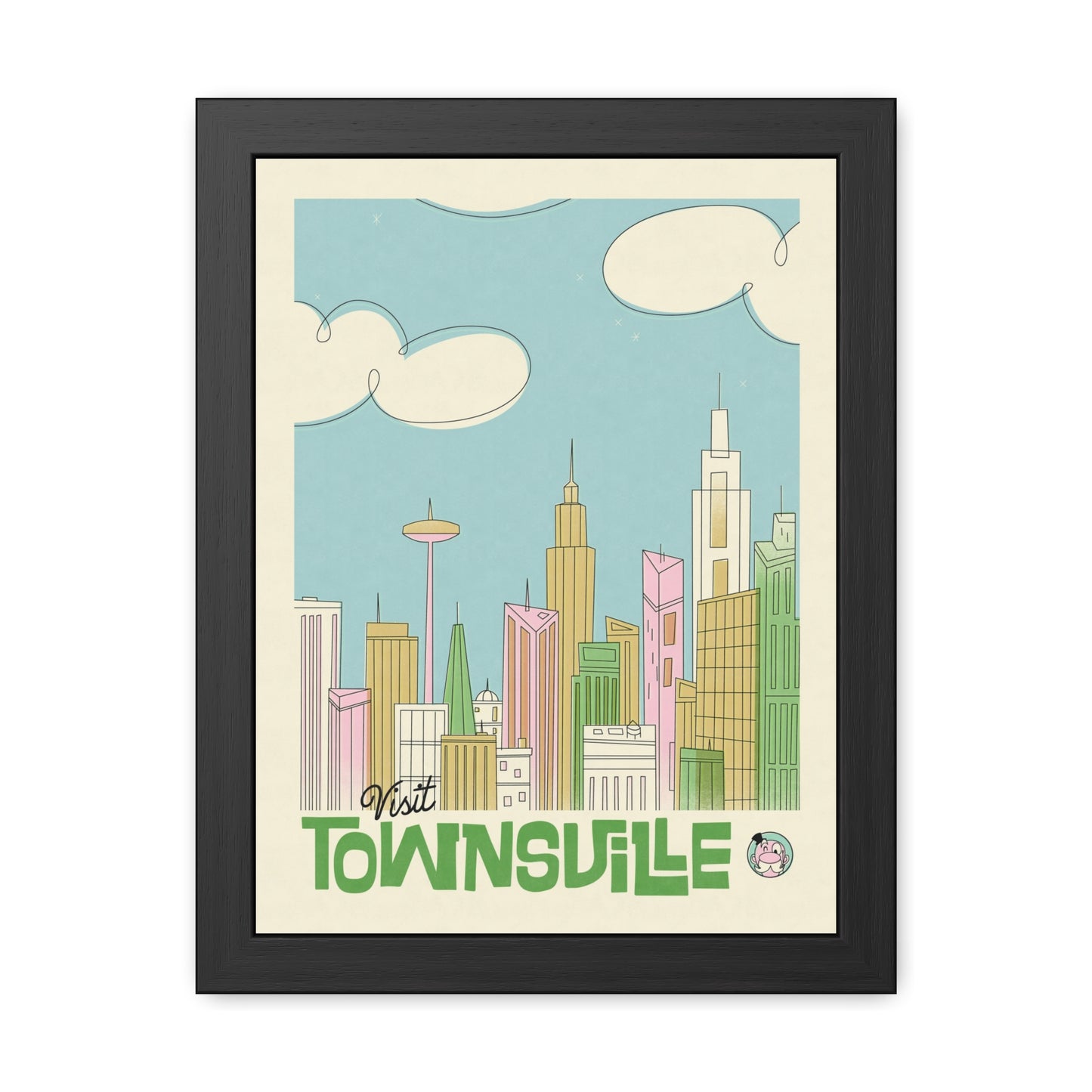 Visit Townsville Travel Poster (Framed)